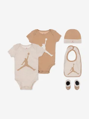 Baby 5 Piece Bodysuit Set in Brown