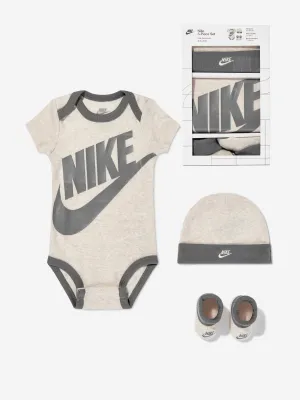 Baby Futura Logo Bodysuit Set in Ivory