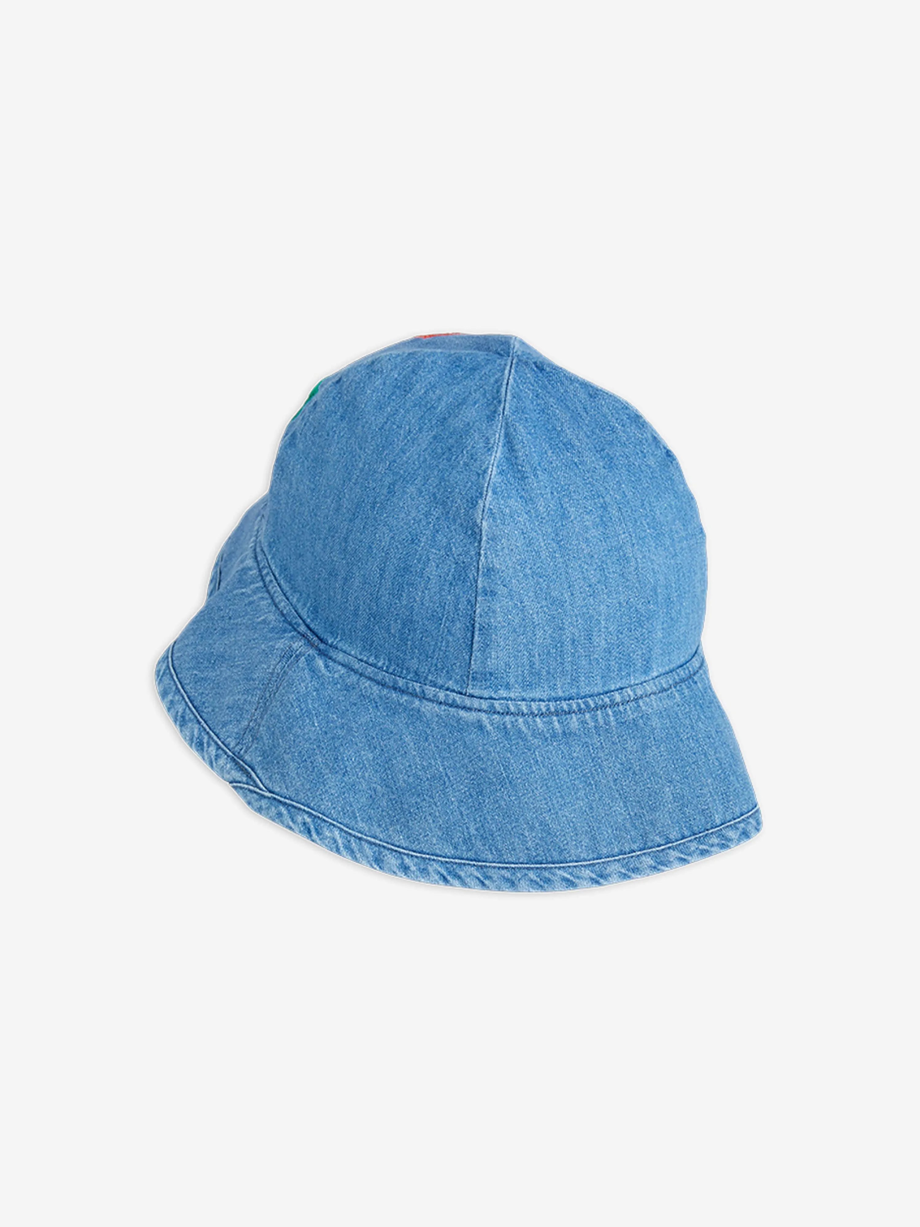 Baby Girls Note Embroidered Sun Hat in Blue