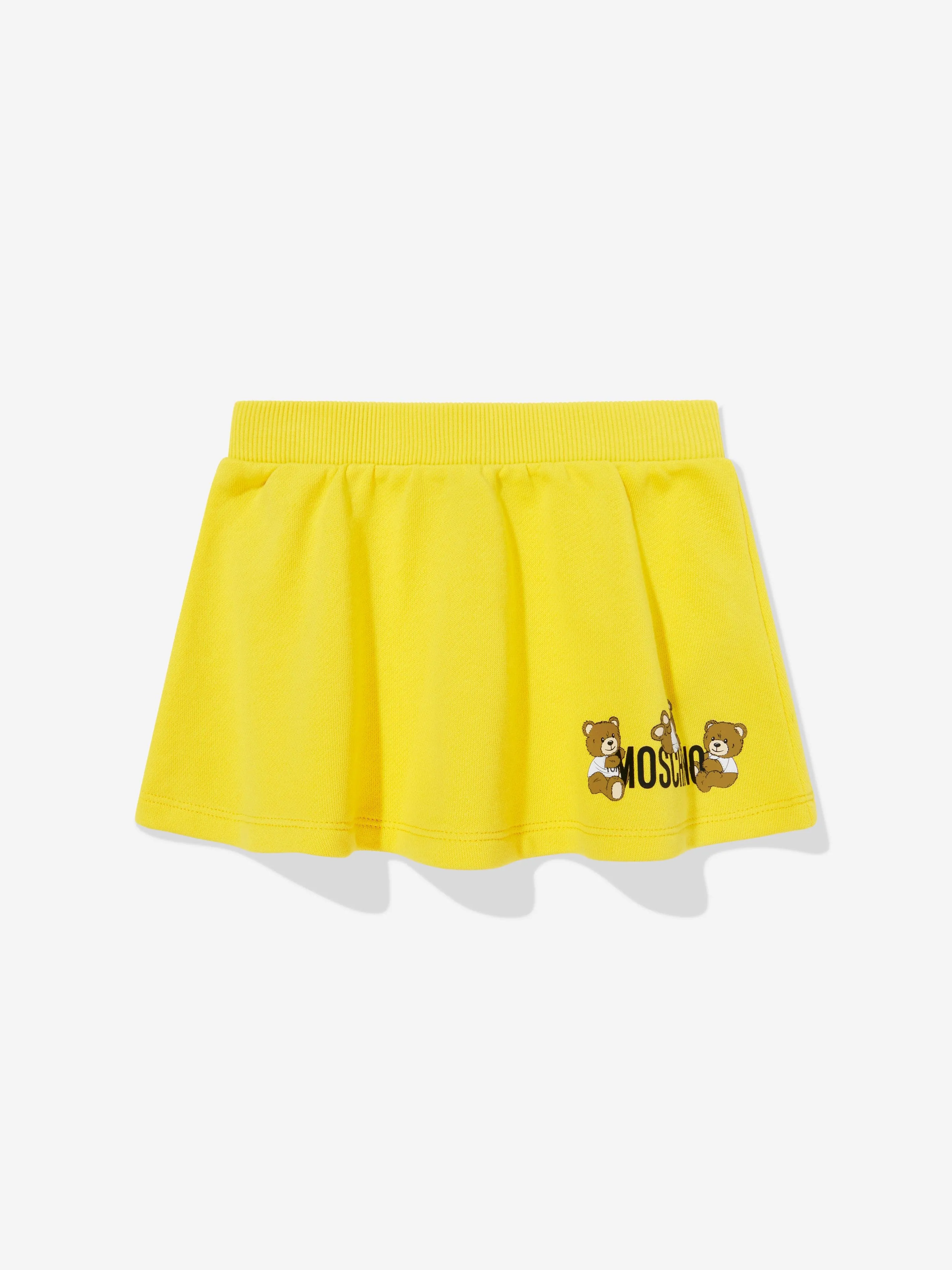 Baby Girls Teddy Bear Skirt Set in Yellow