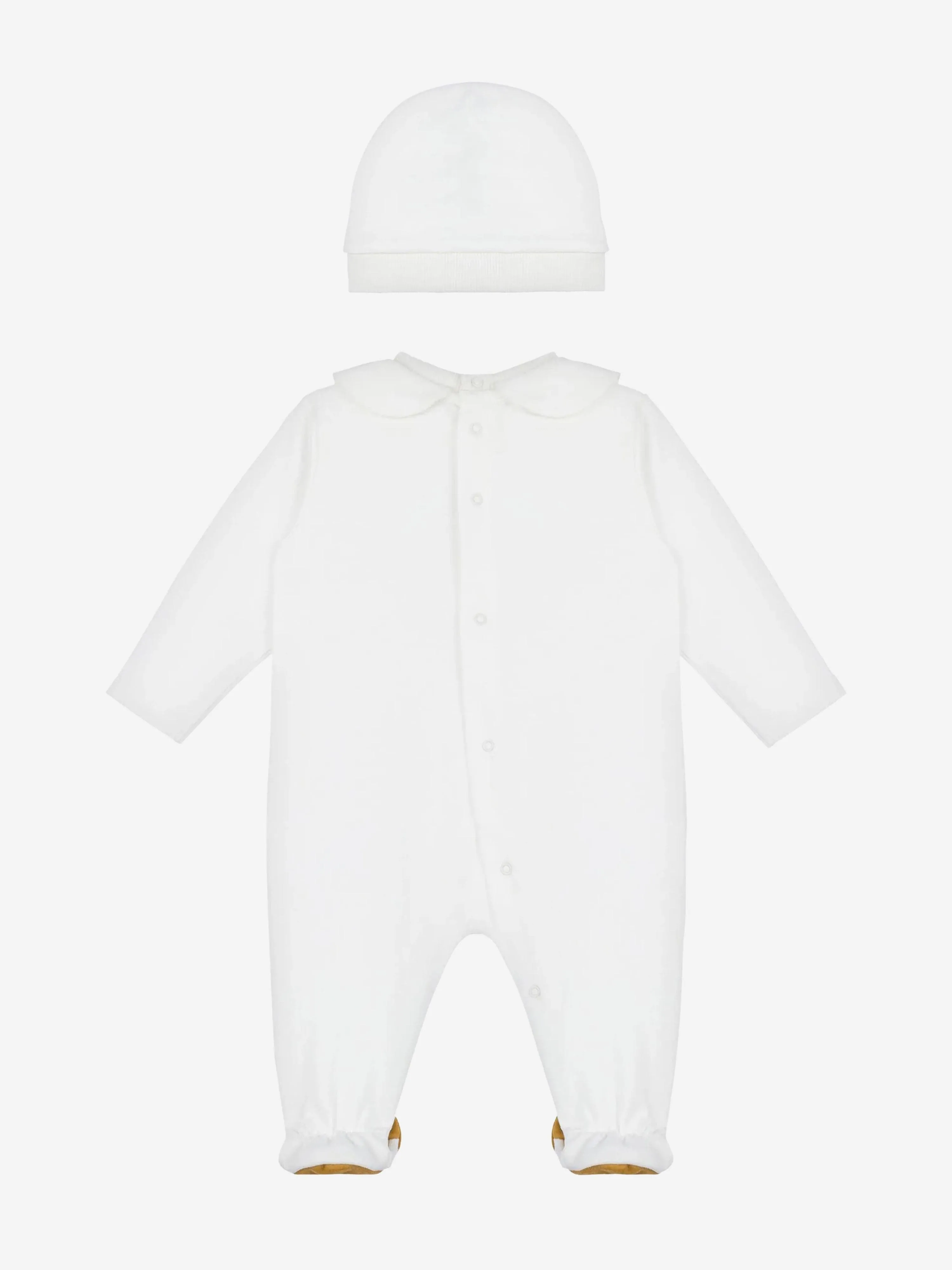 Baby Teddy Bear Babygrow Gift Set in Ivory