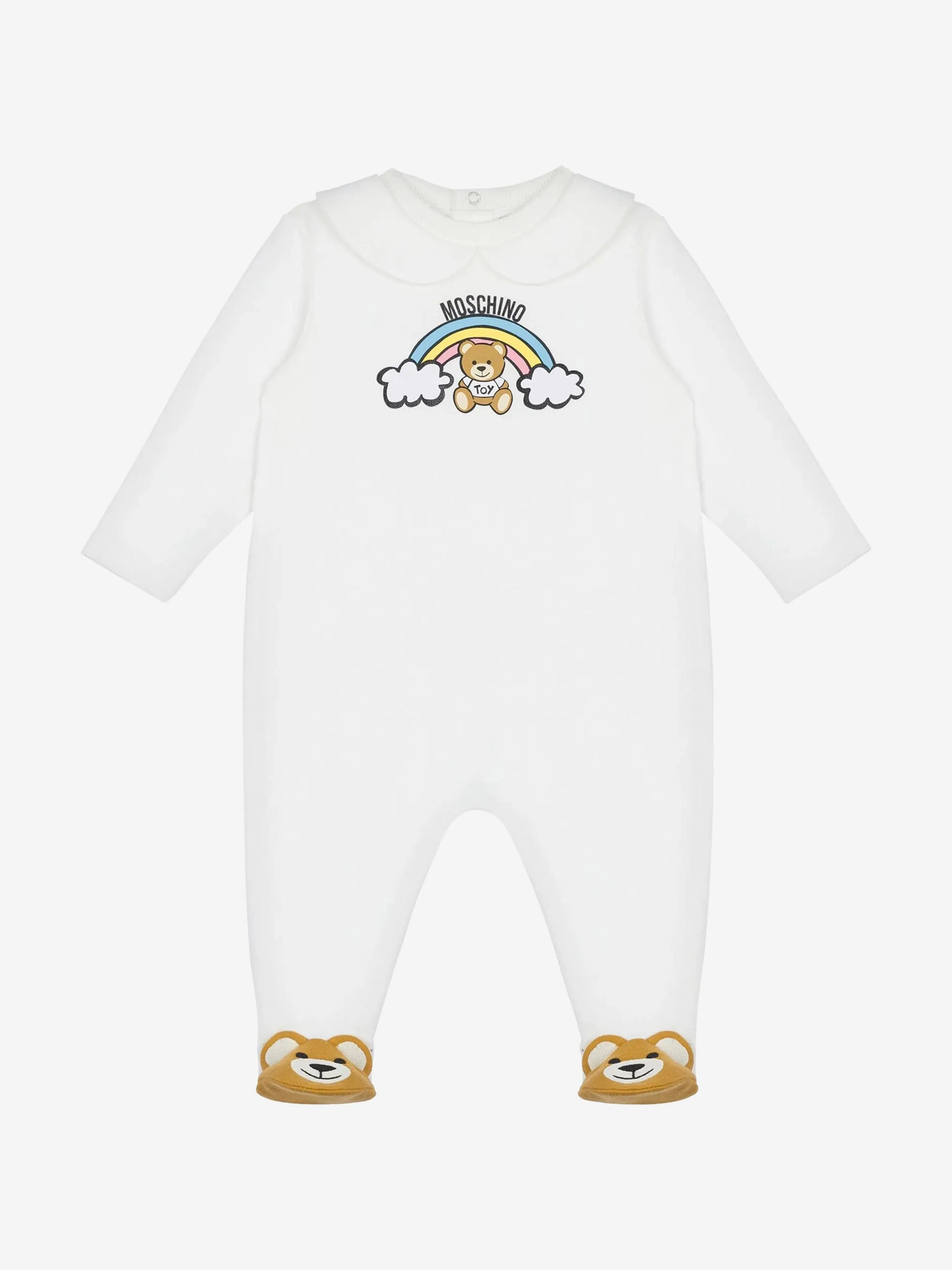 Baby Teddy Bear Babygrow Gift Set in Ivory