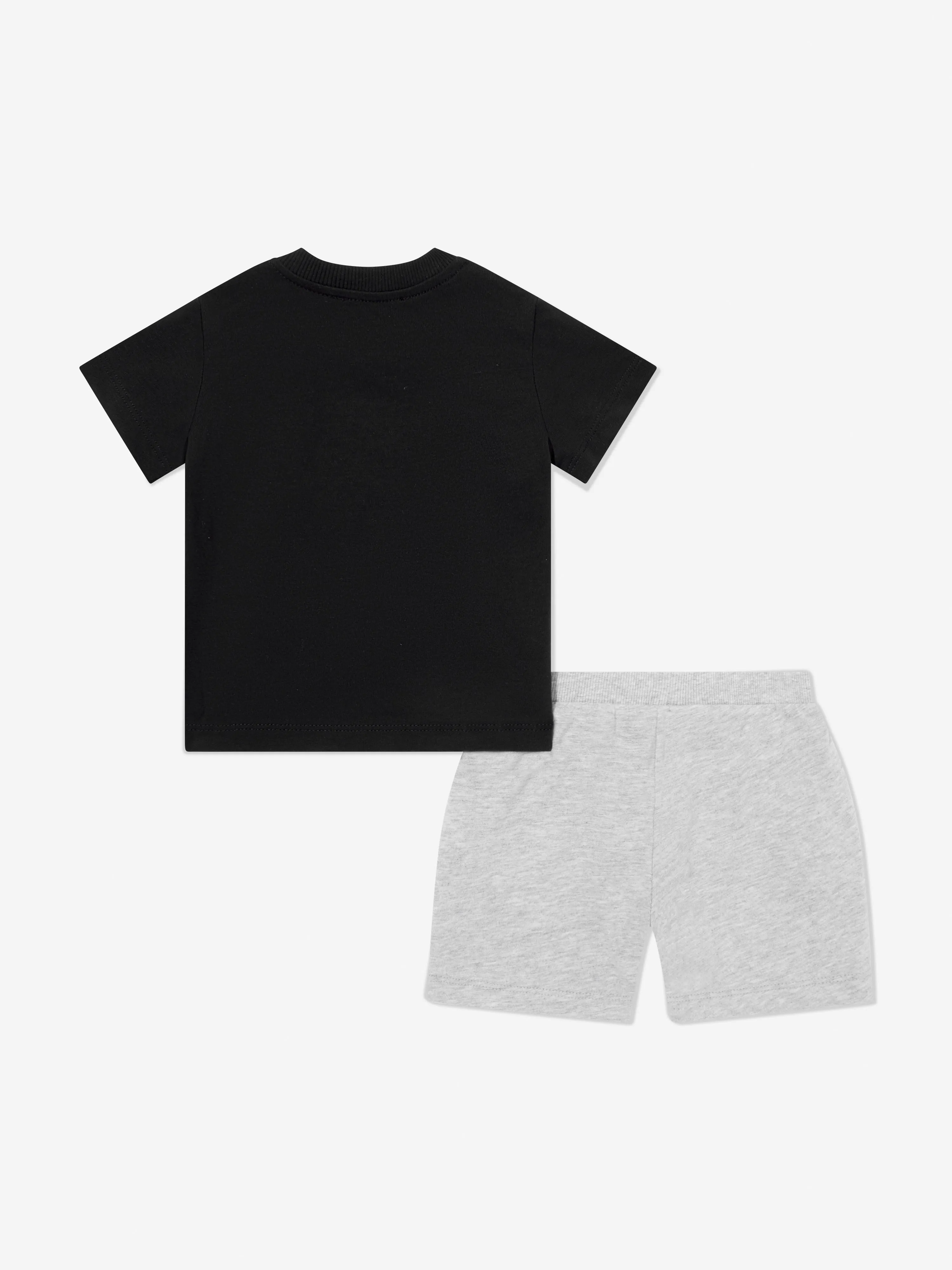 Baby Teddy Bear Logo Short Set in Black