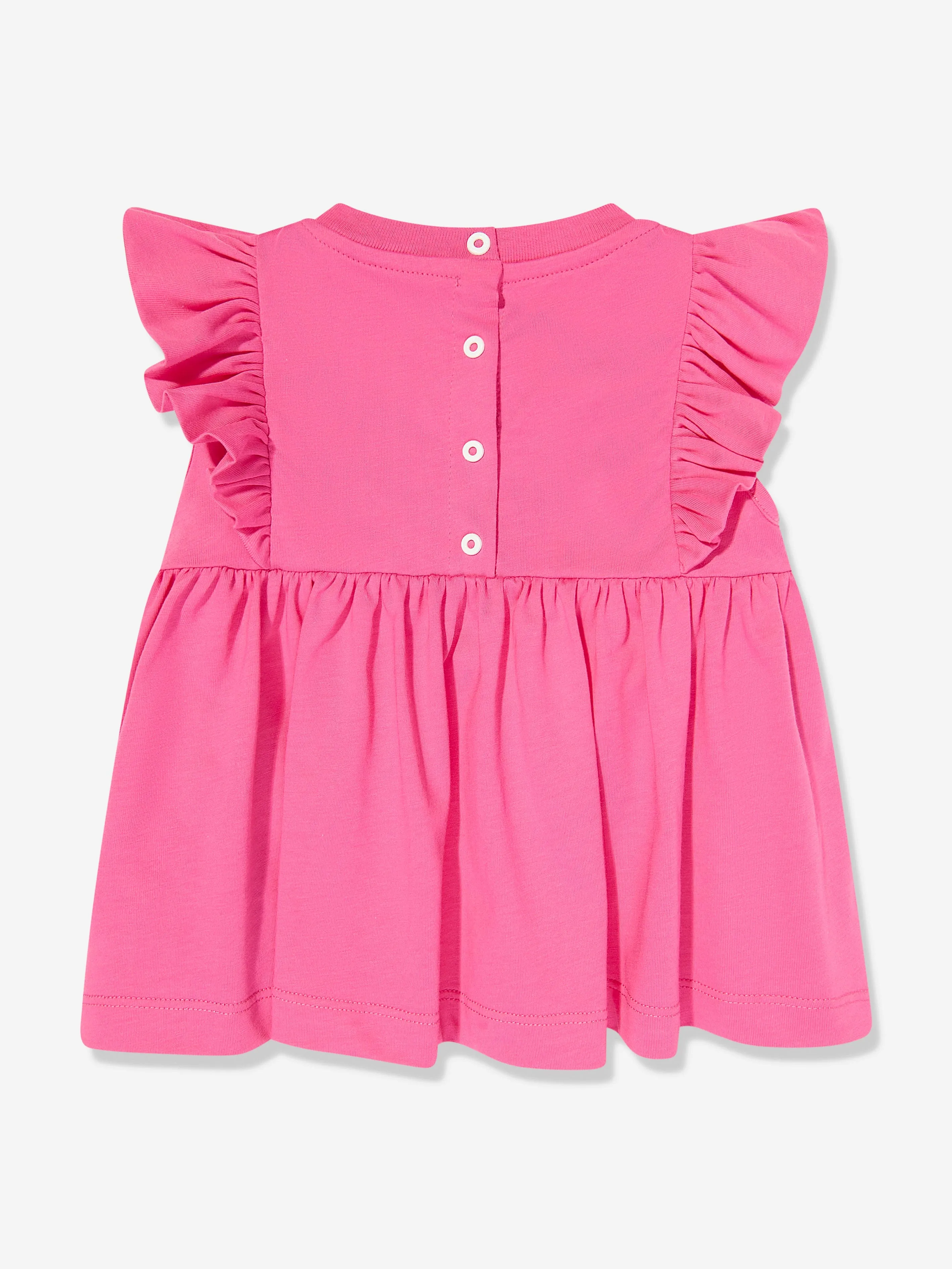 Balmain Baby Girls Jersey Dress with Knickers in Pink