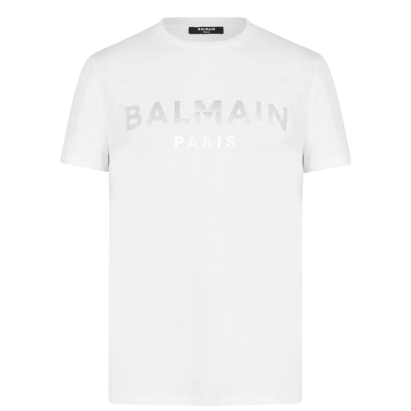 Balmain White Foil Logo T-Shirt