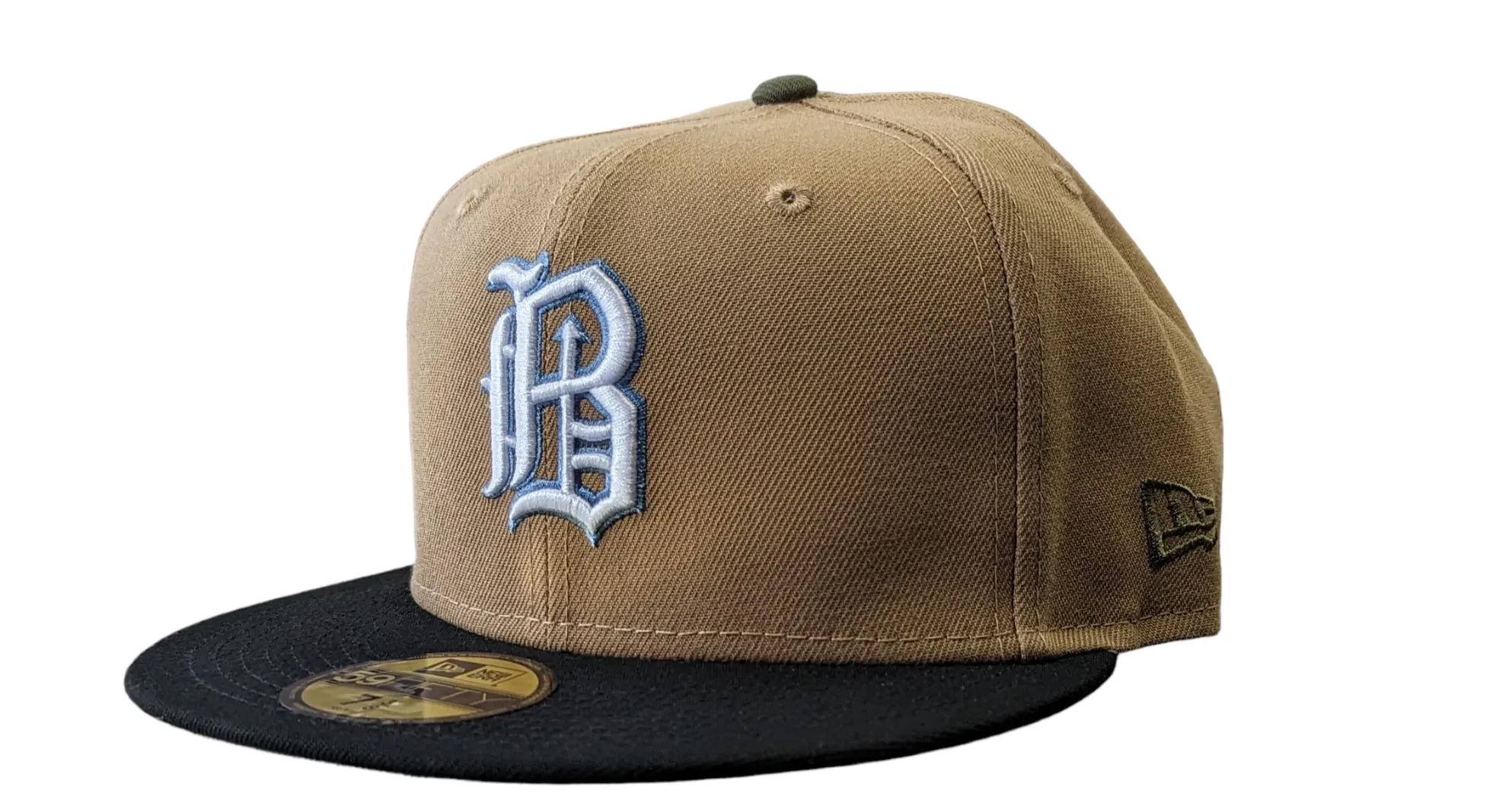 Birmingham Barons "Biff" New Era Southern League Khaki/Black/Olive 59FIFTY Fitted Hat