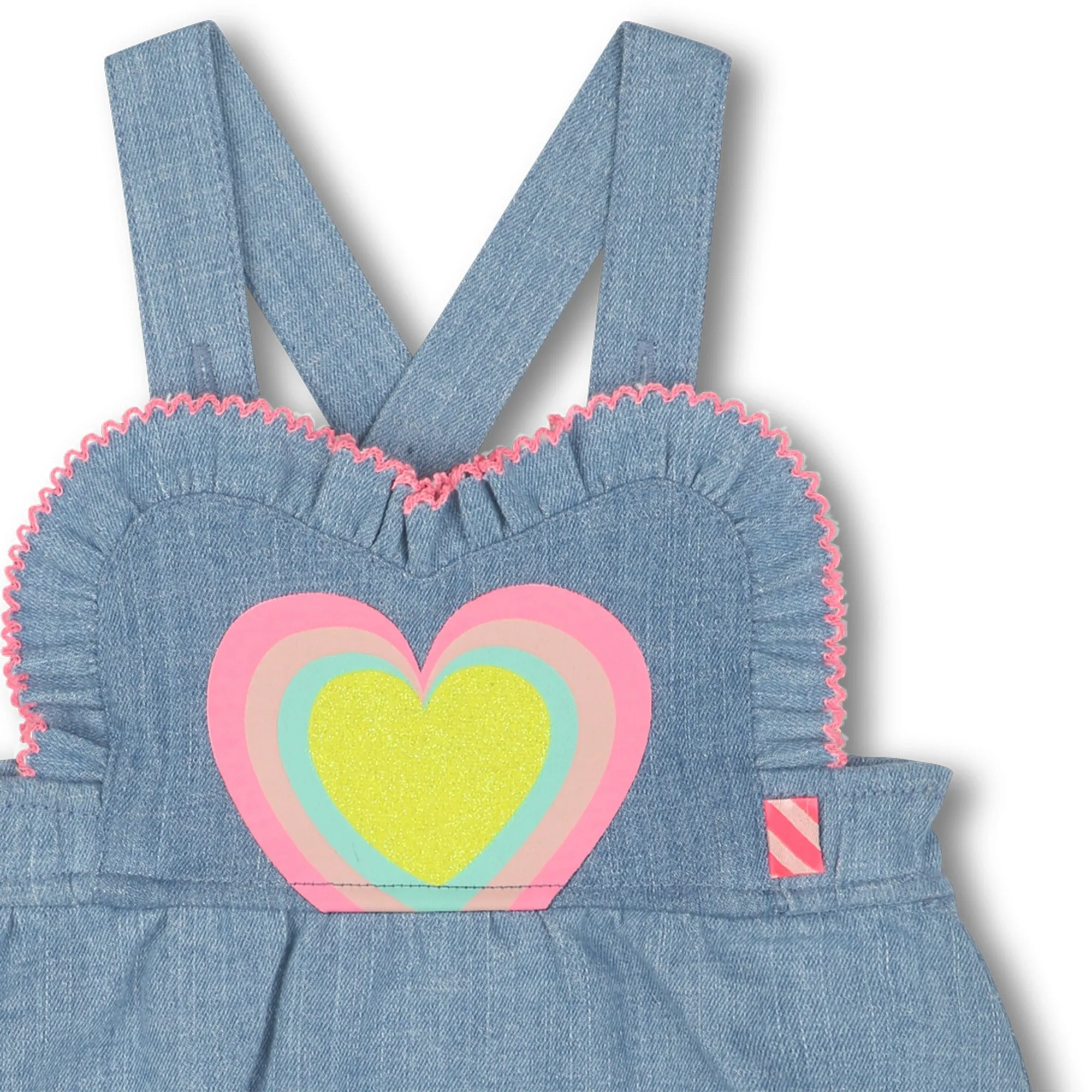 Blue Denim Heart Romper