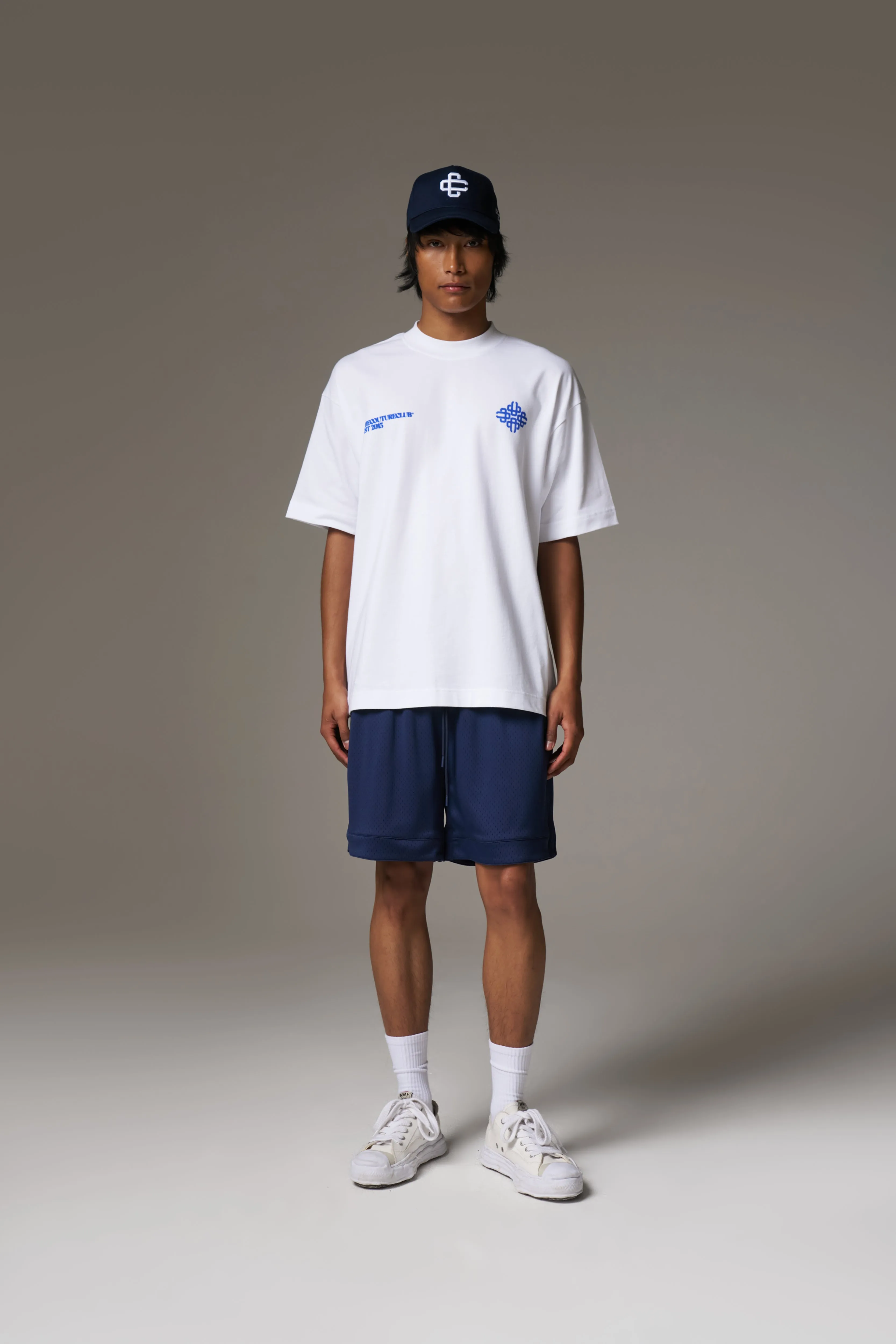 BLURRED GRAPHIC EMBLEM T-SHIRT - COBALT