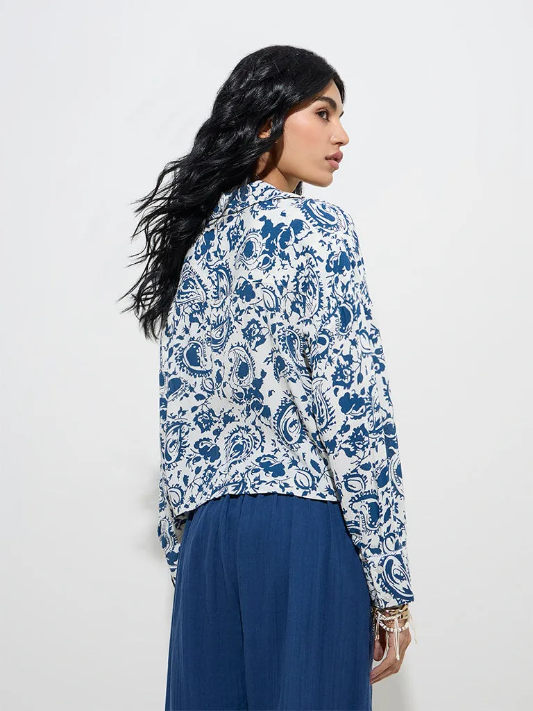 Bombay Paisley Indigo Paisley Printed Shirt
