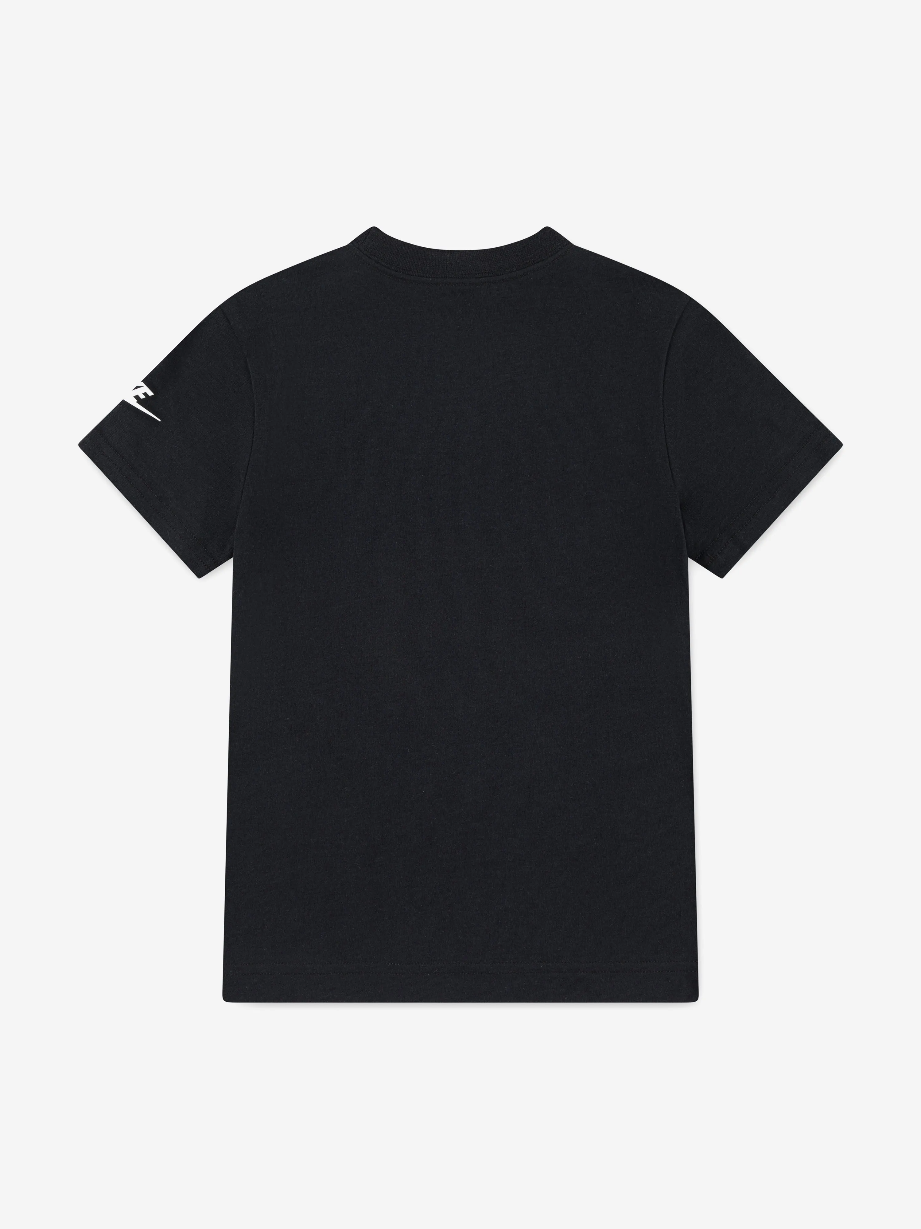 Boys Brandmark Swoosh T-Shirt in Black