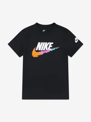 Boys Brandmark Swoosh T-Shirt in Black