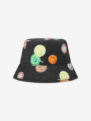 Boys Niks Smile All Over Bucket Hat in Black (UPF50 )
