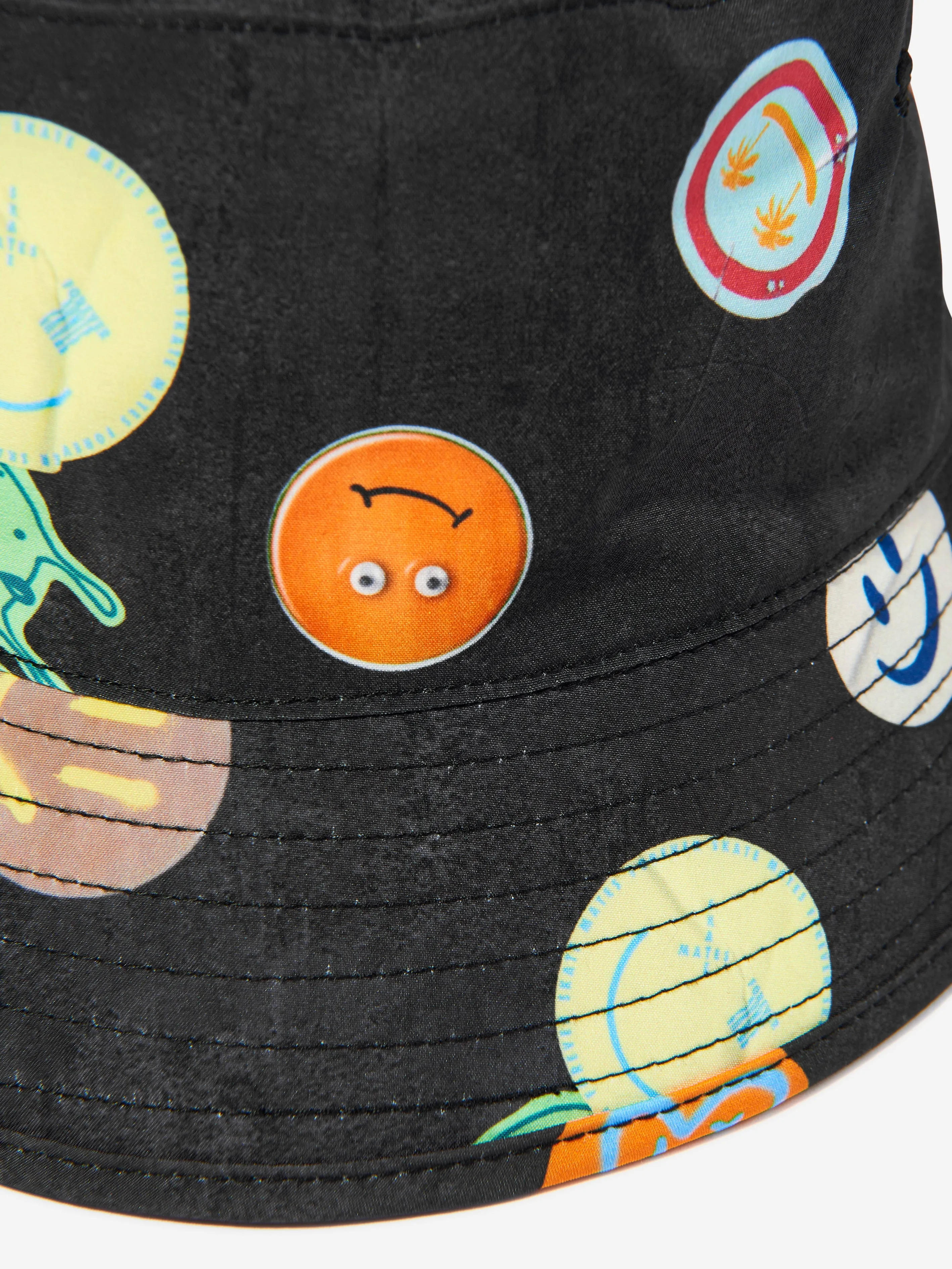 Boys Niks Smile All Over Bucket Hat in Black (UPF50 )