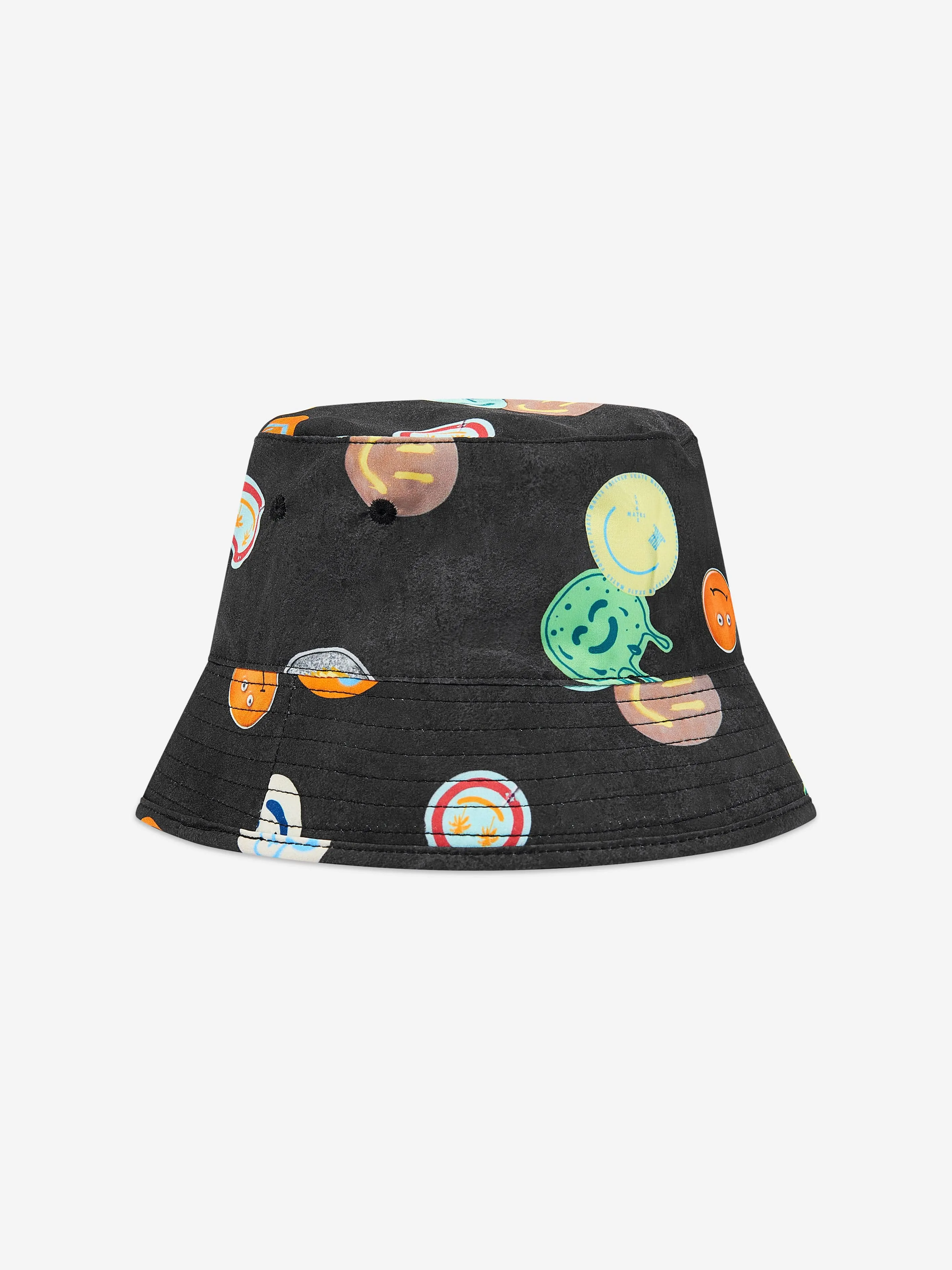 Boys Niks Smile All Over Bucket Hat in Black (UPF50 )