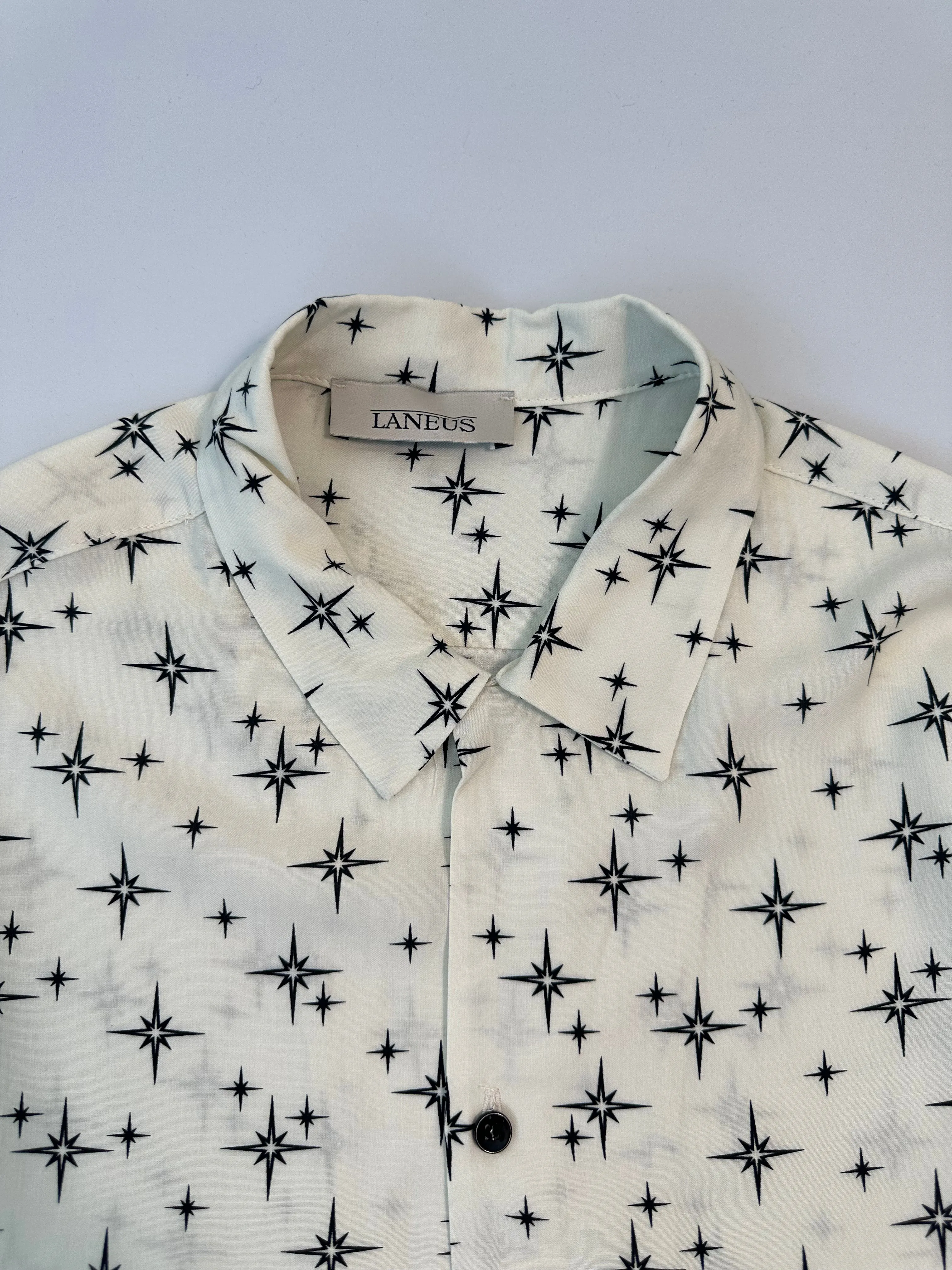 Camicia Estiva Con Fantasia A Contrasto