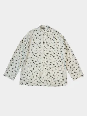 Camicia Estiva Con Fantasia A Contrasto