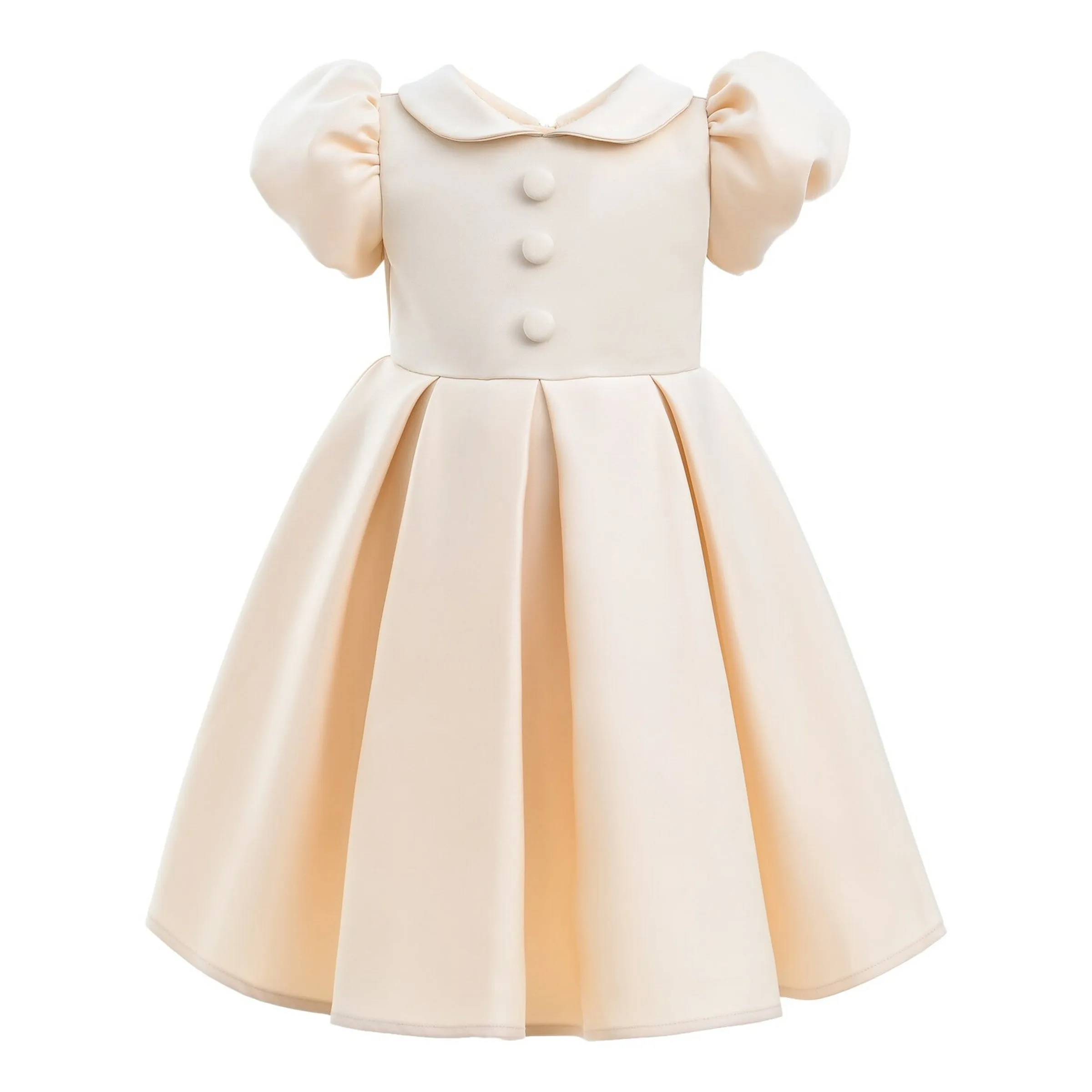 Champagne Barrymore Teacup Button Dress