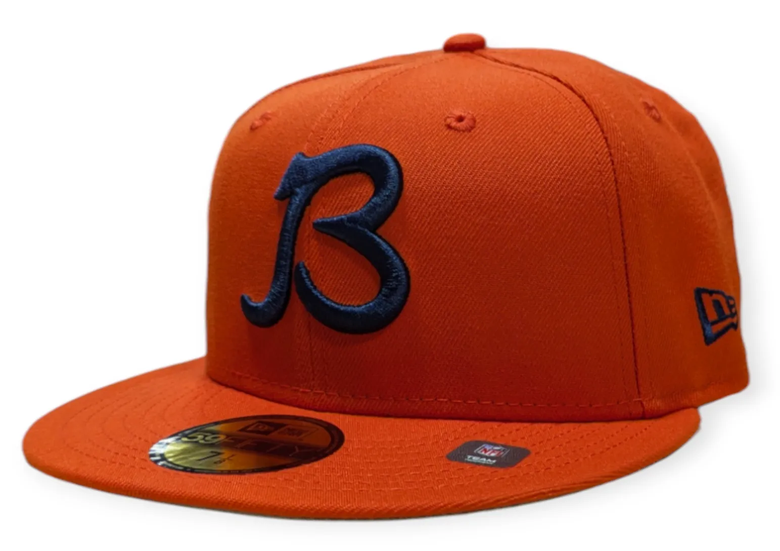 Chicago Bears "B" Logo Orange New Era 59FIFTY Fitted Hat