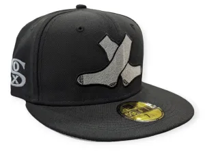 Chicago White Sox New Era 1920 Cross Socks Black 59FIFTY Fitted Hat