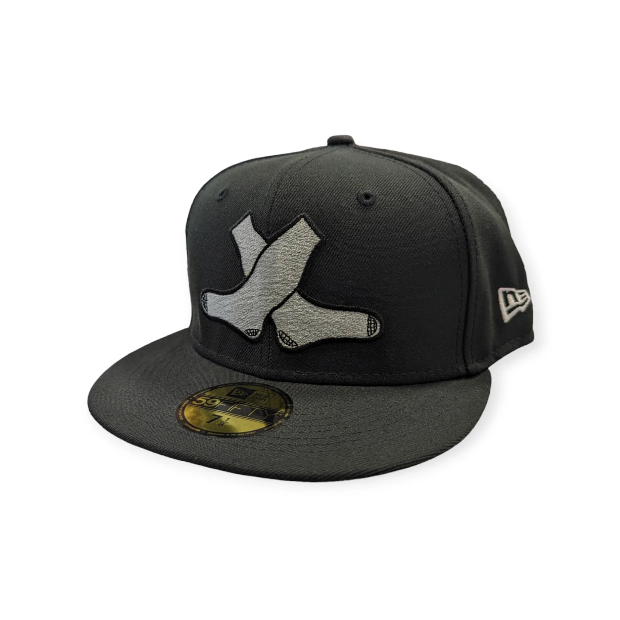 Chicago White Sox New Era 1920 Cross Socks Black 59FIFTY Fitted Hat