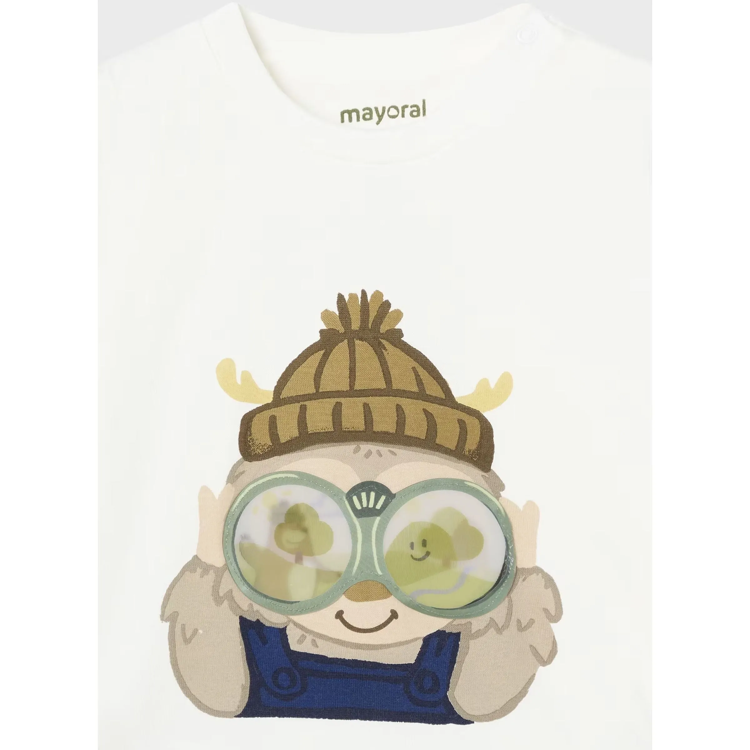 Cream Winter Binoculars Graphic T-Shirt