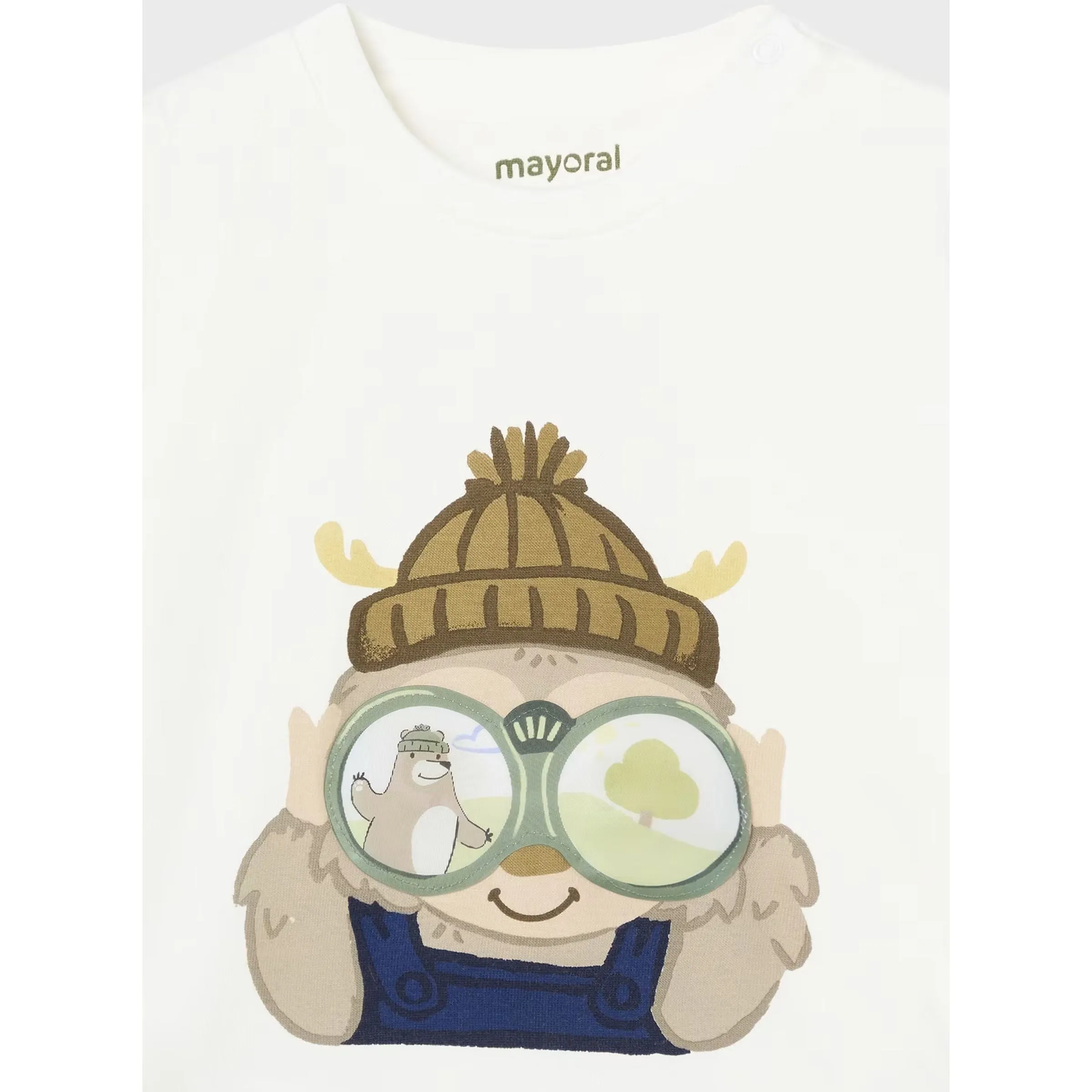 Cream Winter Binoculars Graphic T-Shirt