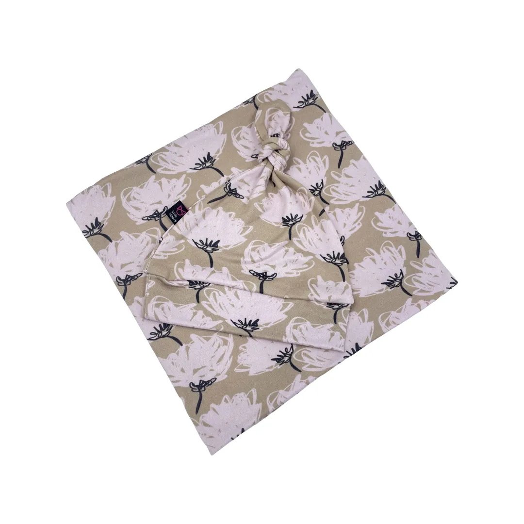 Dandelion Floral Swaddle Blanket Set