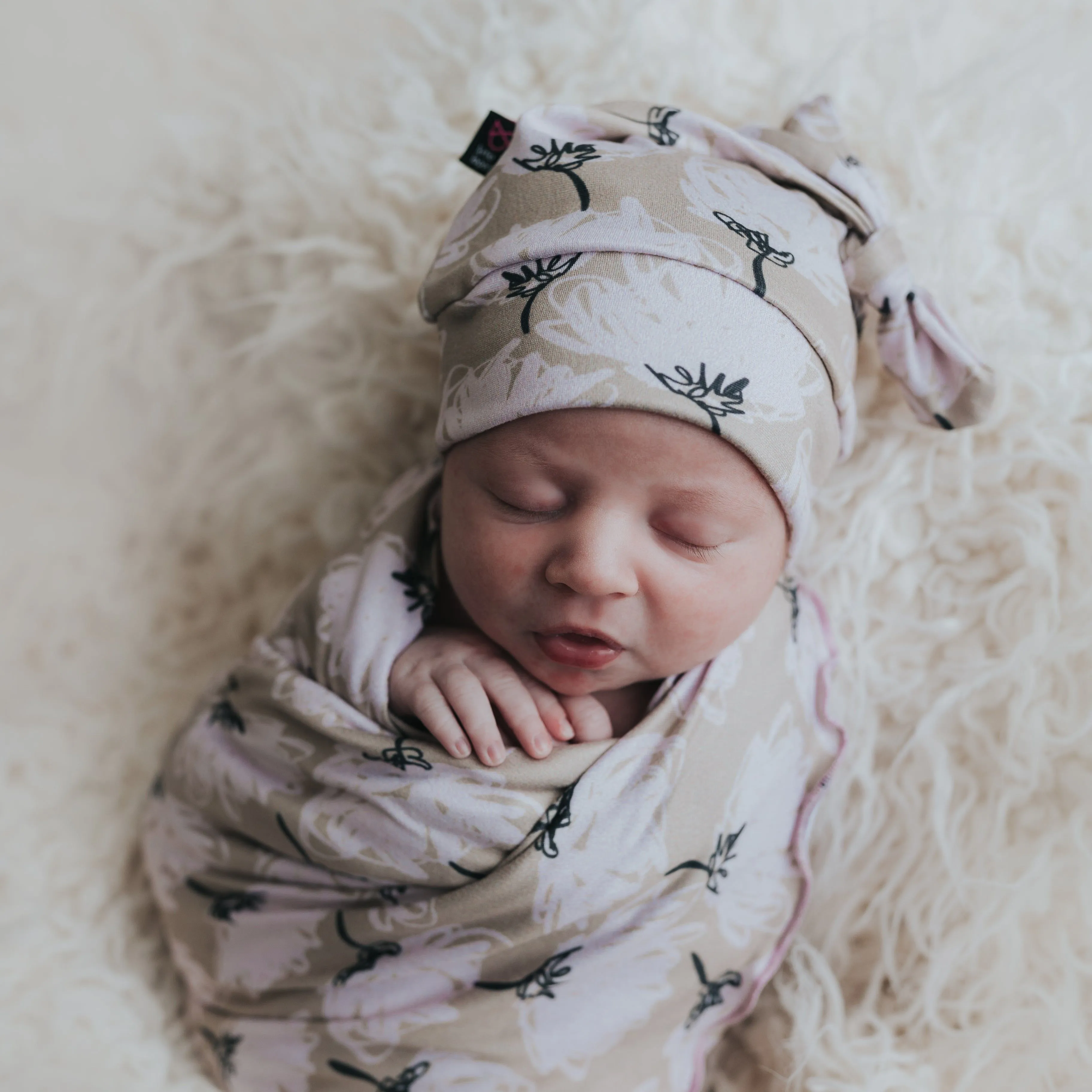 Dandelion Floral Swaddle Blanket Set