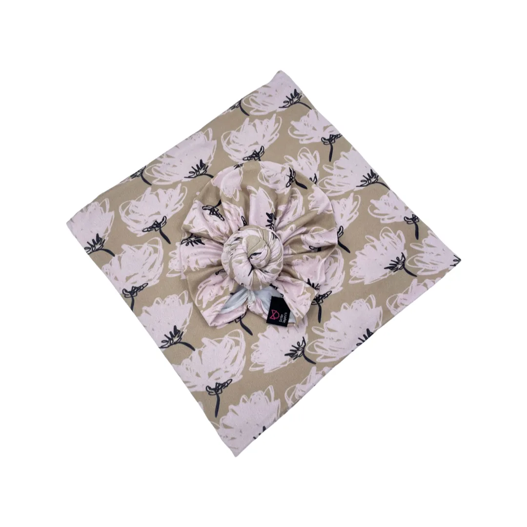 Dandelion Floral Swaddle Blanket Set