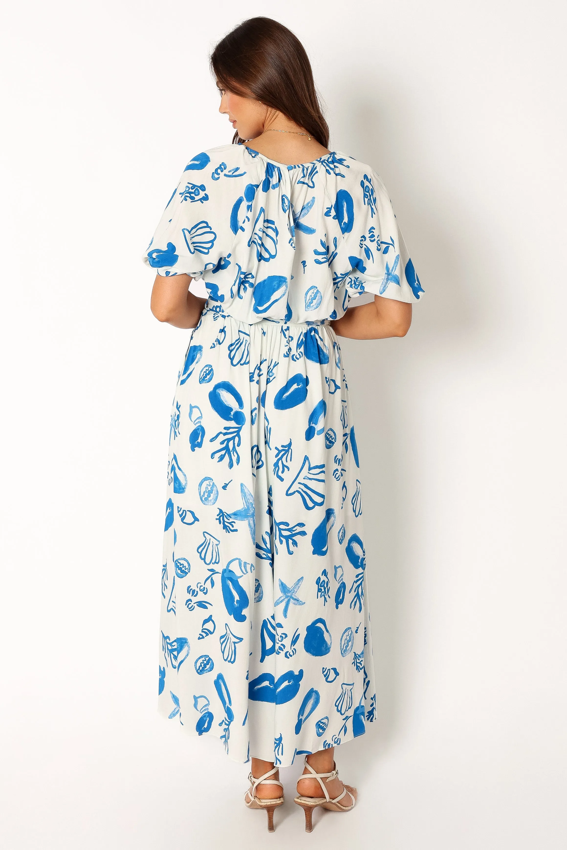 Delilah Skirt Set - White Blue