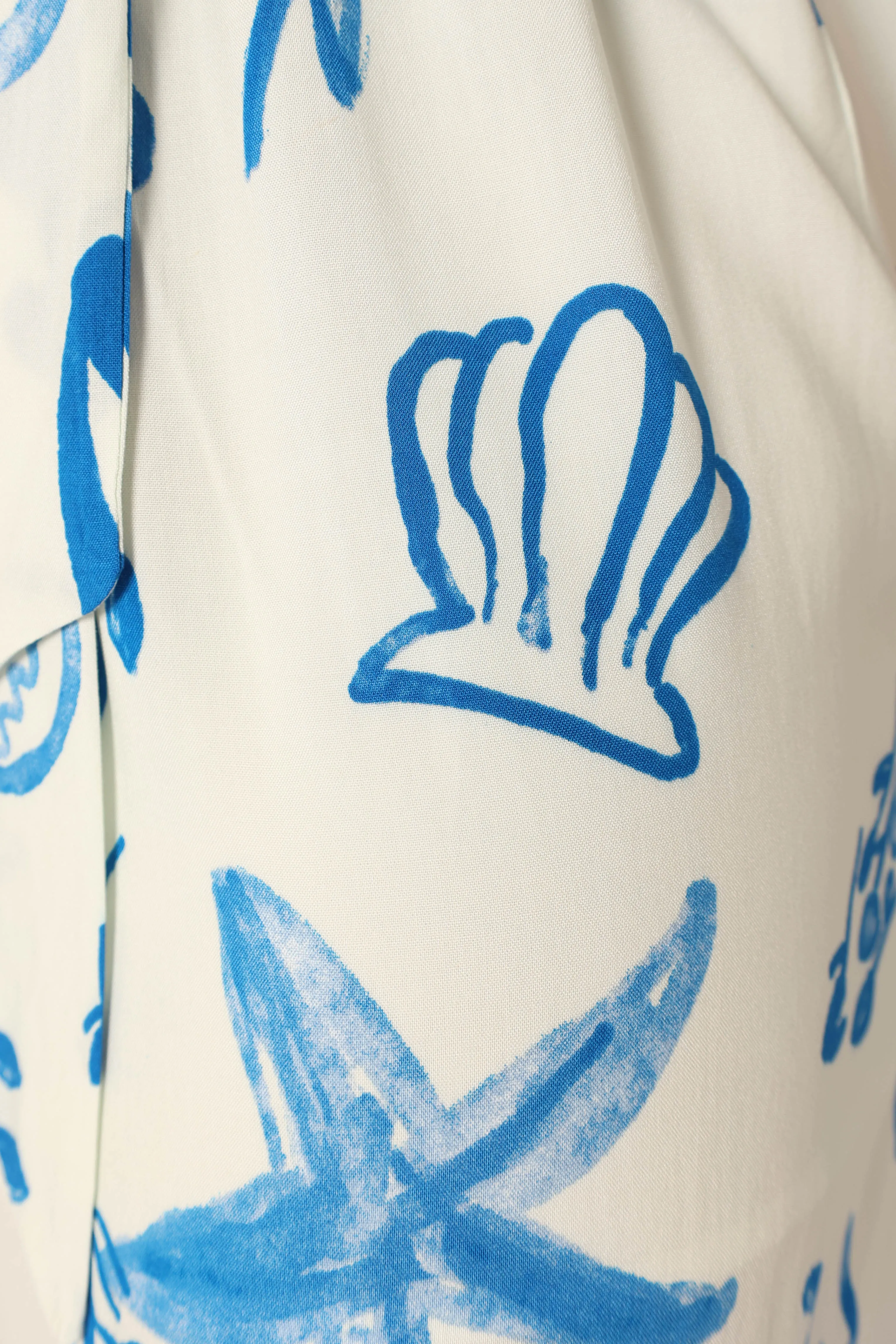 Delilah Skirt Set - White Blue
