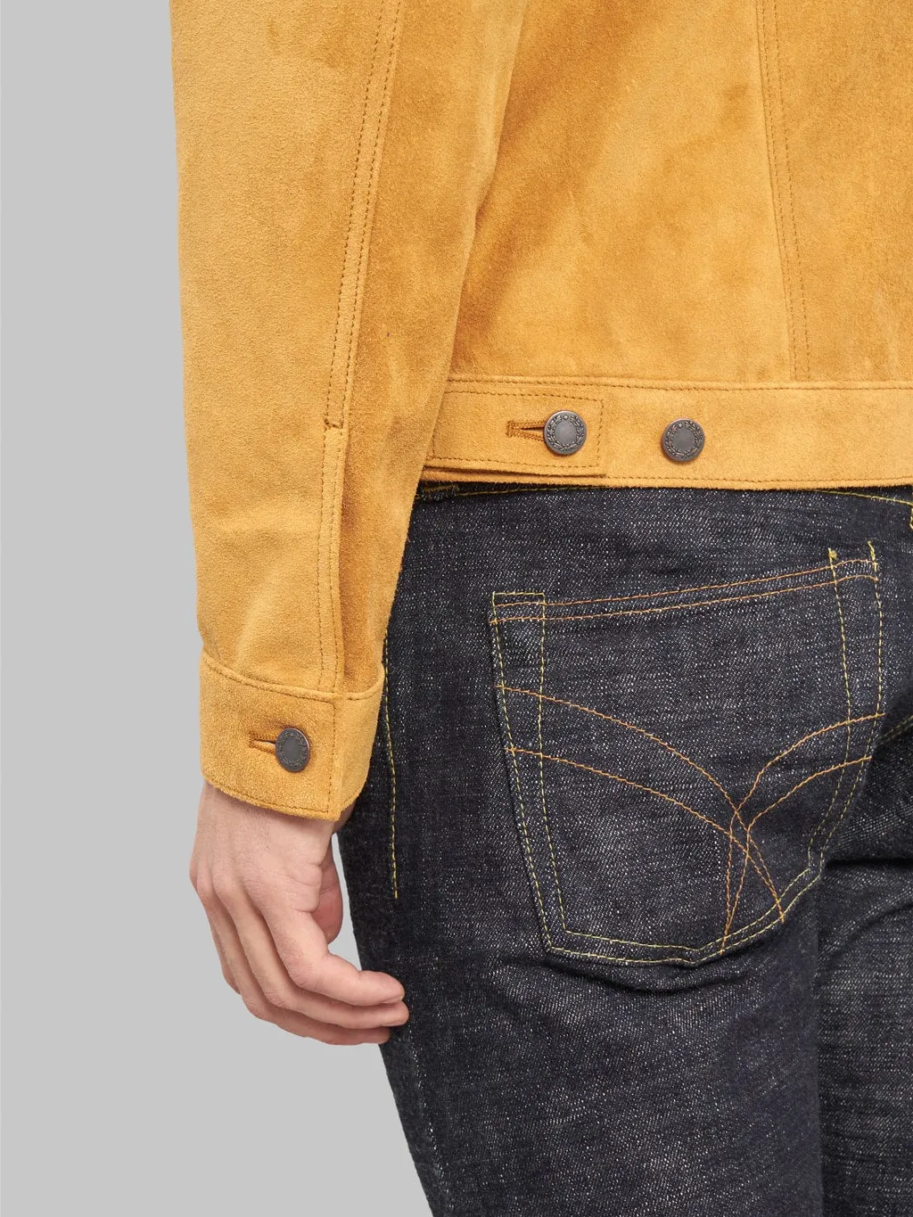 Double Helix The Boxer Beige Suede Horsehide Jacket
