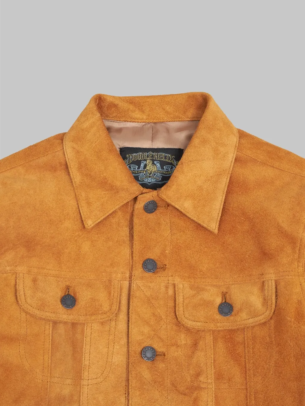 Double Helix The Boxer Beige Suede Horsehide Jacket