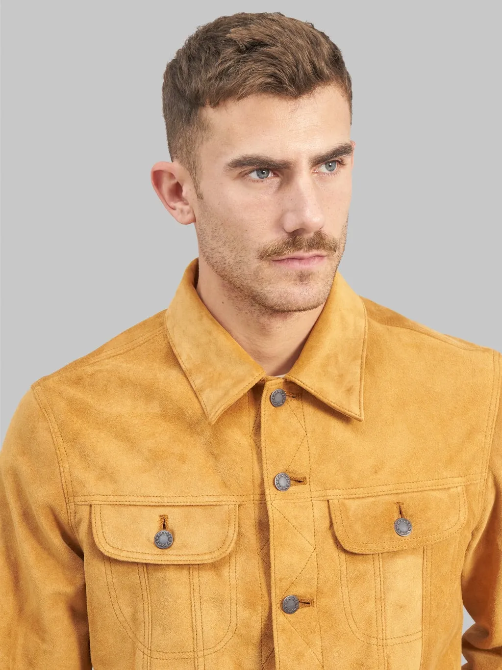 Double Helix The Boxer Beige Suede Horsehide Jacket