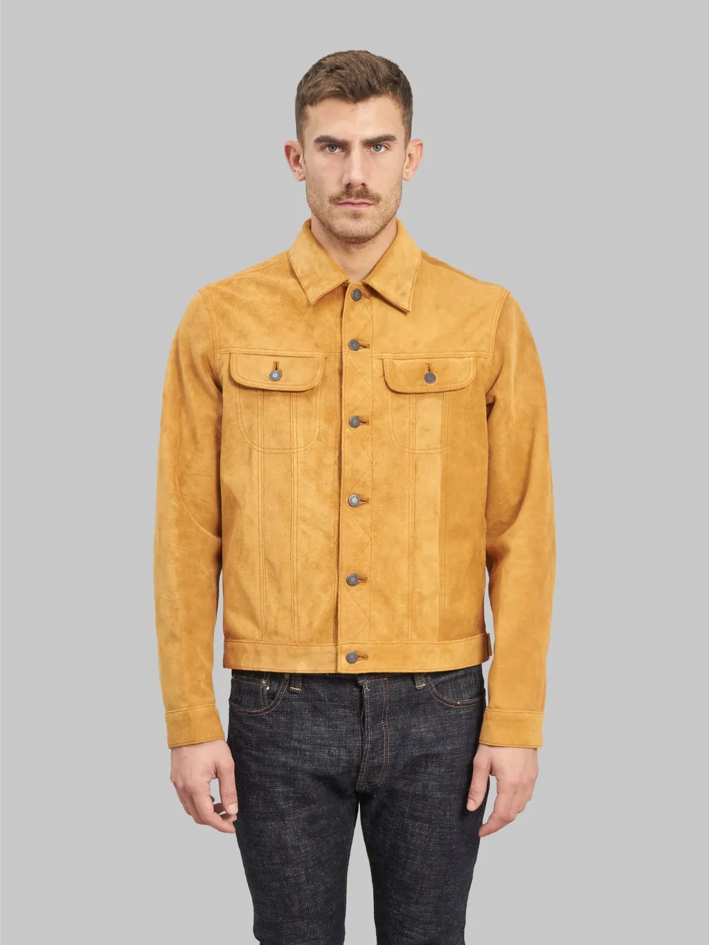 Double Helix The Boxer Beige Suede Horsehide Jacket