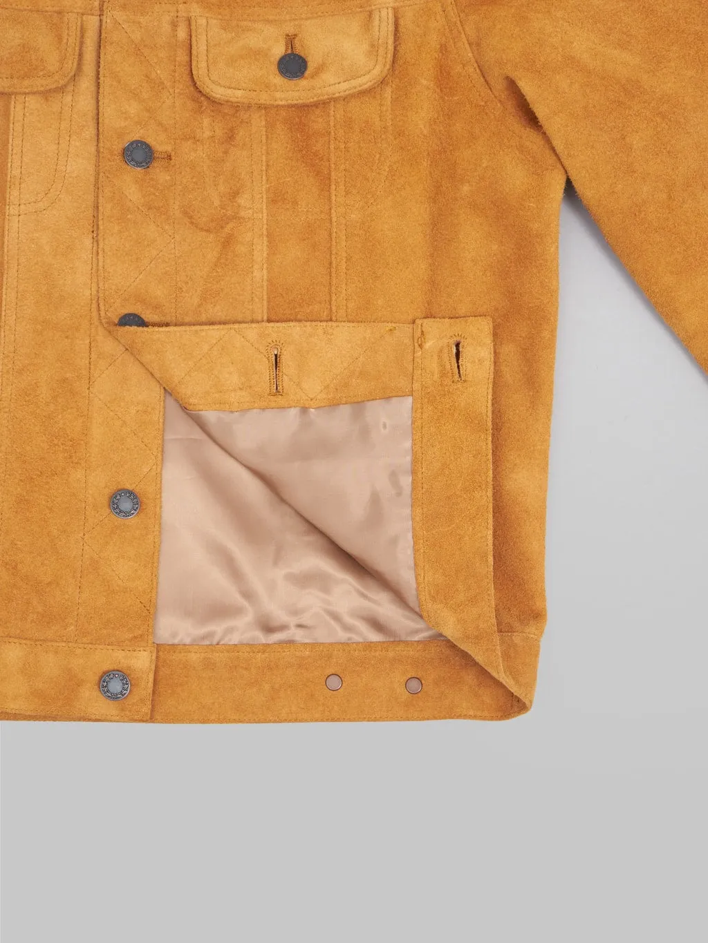 Double Helix The Boxer Beige Suede Horsehide Jacket