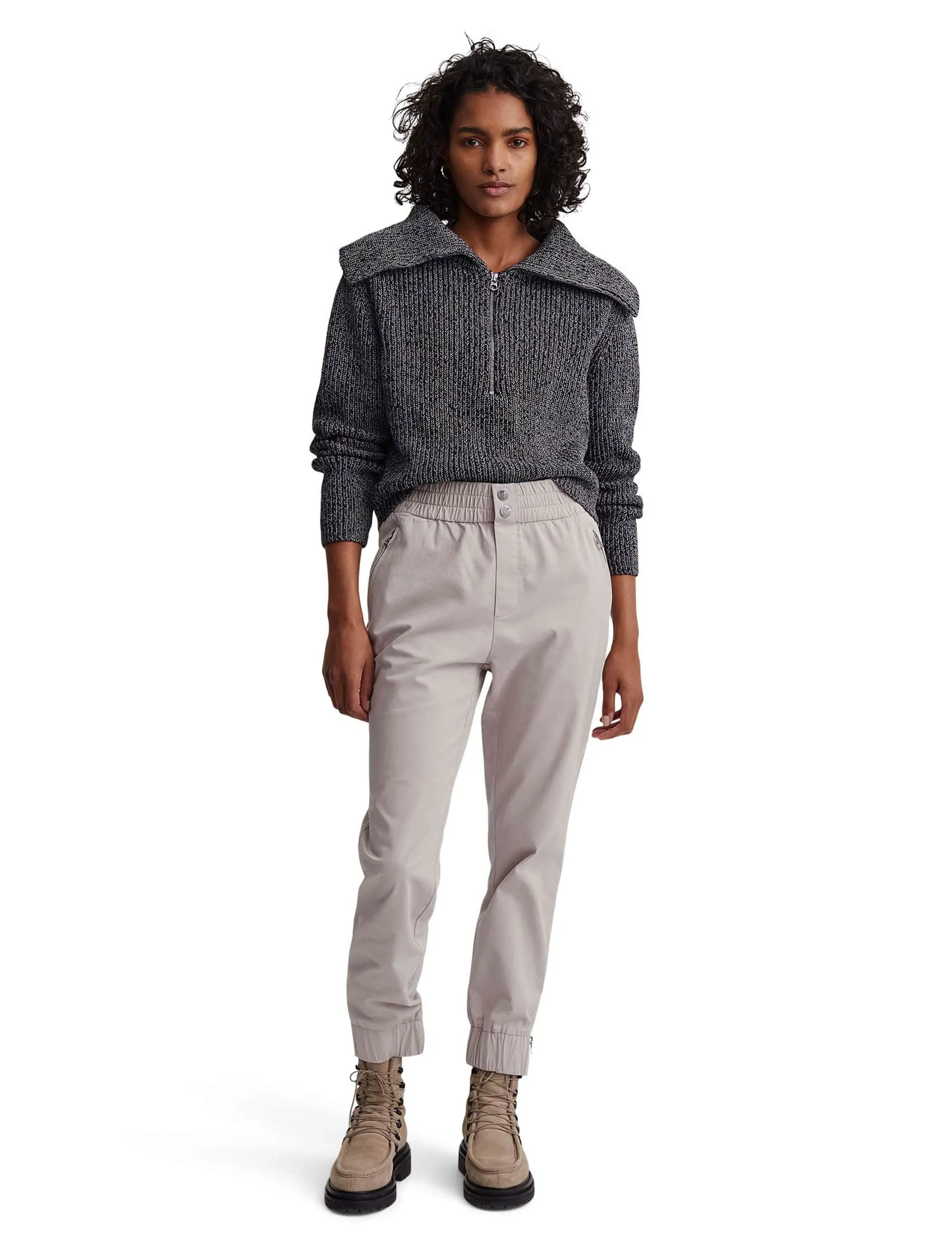 Elise Half-Zip Knit - Black