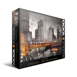 Eurographics Chicago Michigan Avenue Cityscape Jigsaw Puzzle - 1000 pc