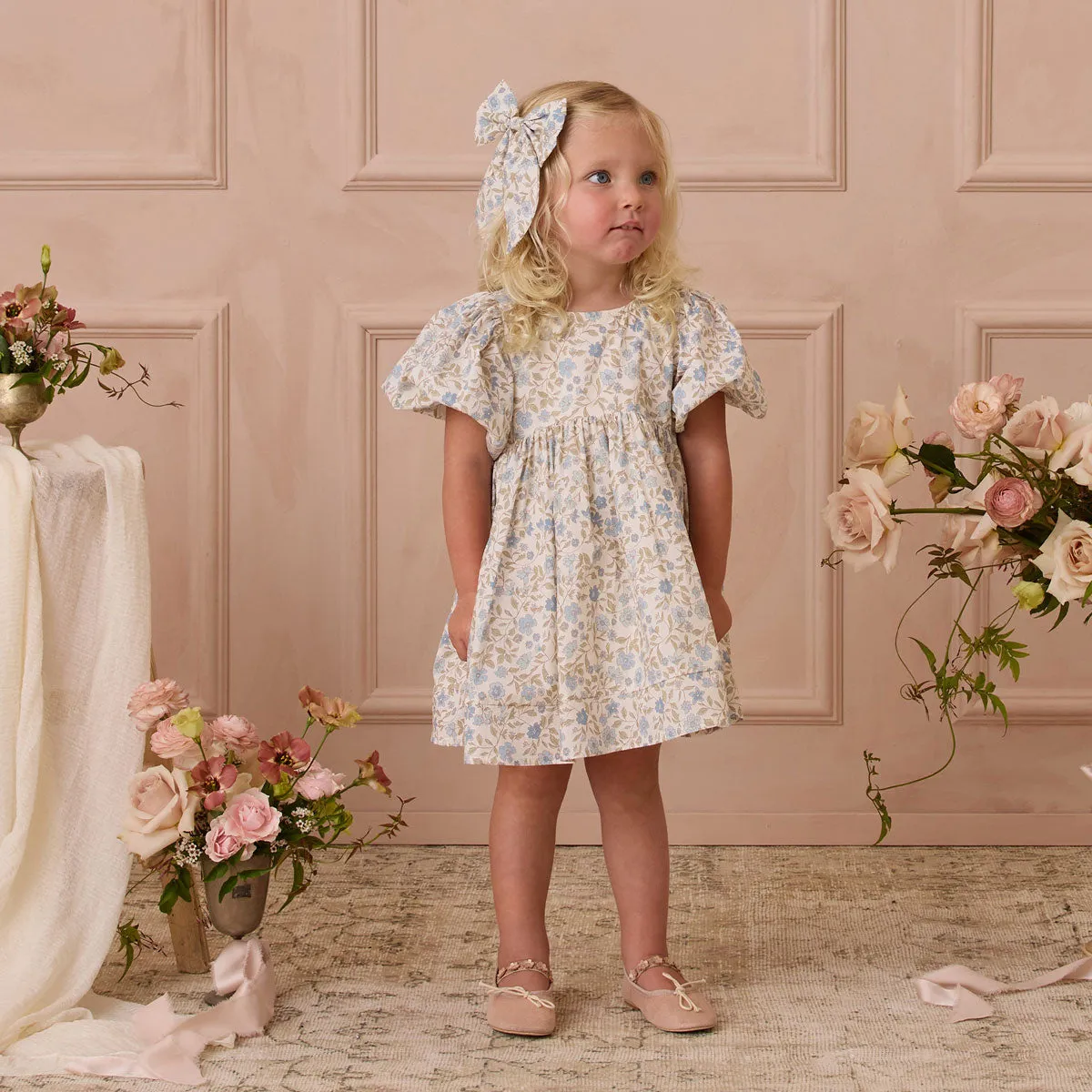 Everly Bow - Blue Garden