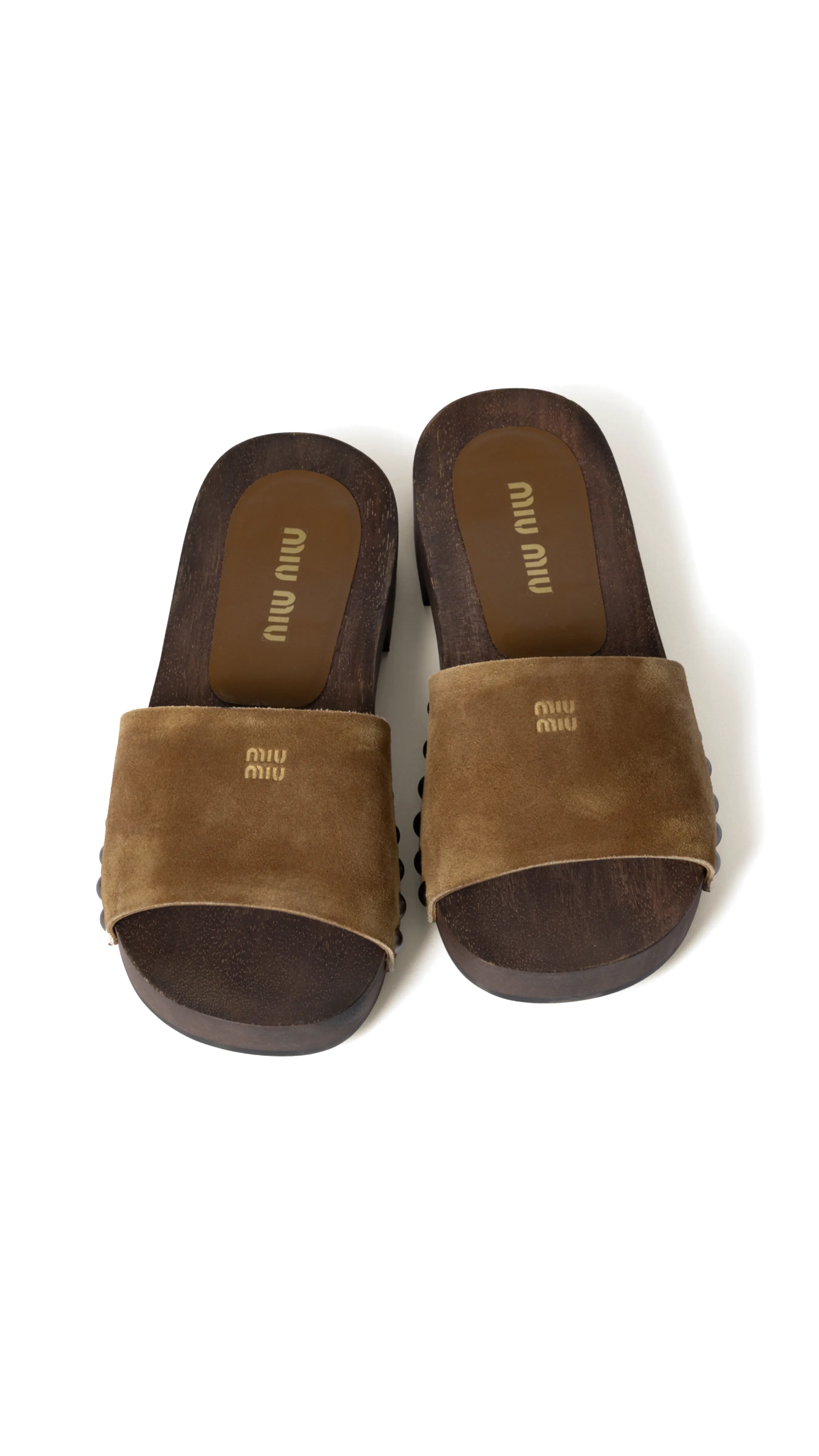 Faded Suede Clogs - Cinnamon