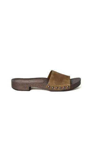 Faded Suede Clogs - Cinnamon