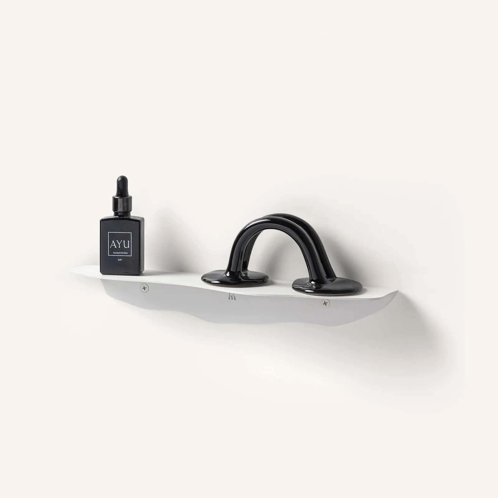 Fold Wavy Shelf 35cm - White