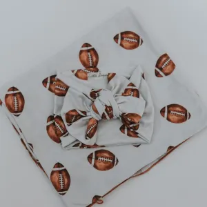 Football Swaddle Blanket Set