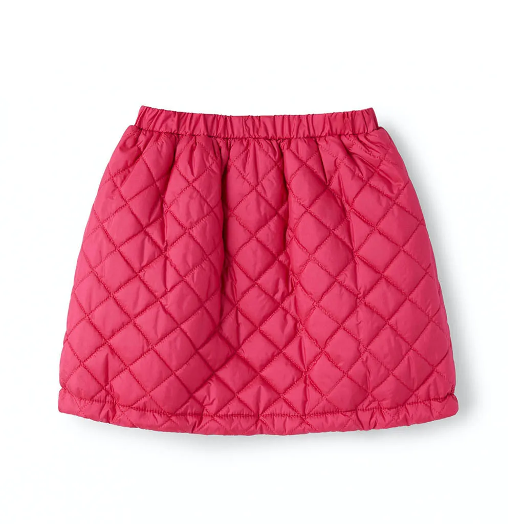 Fuchsia Matelassé Nylon Skirt