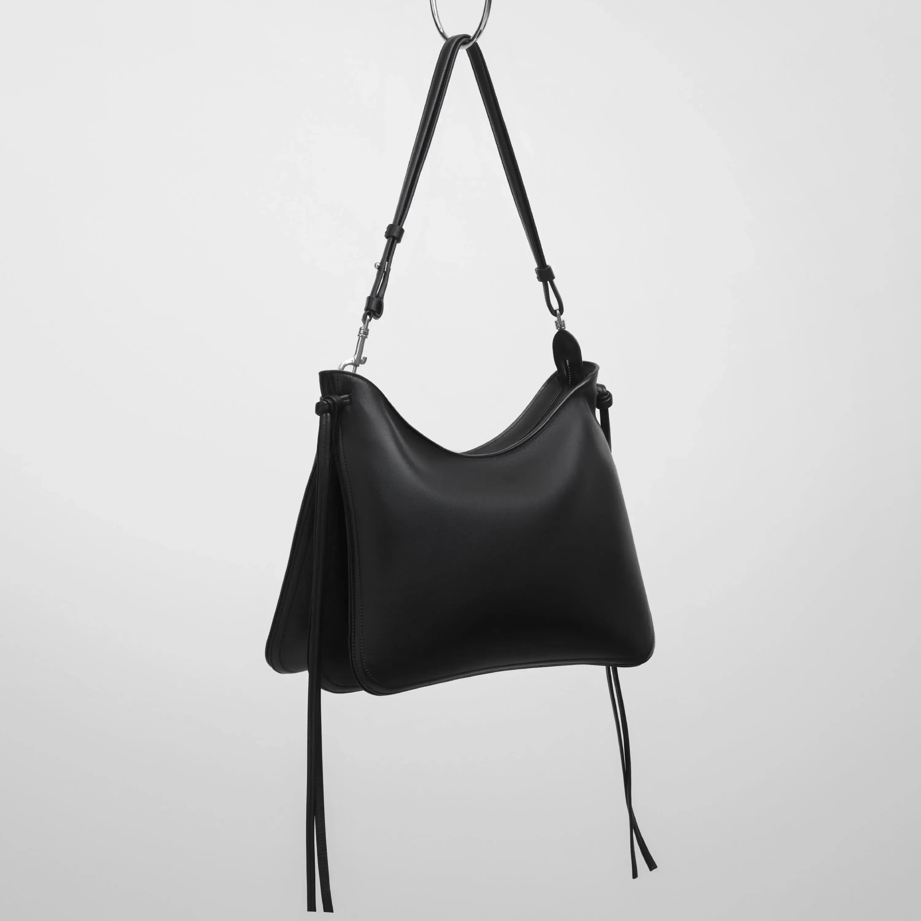 GIG BAG | black leather with silver
