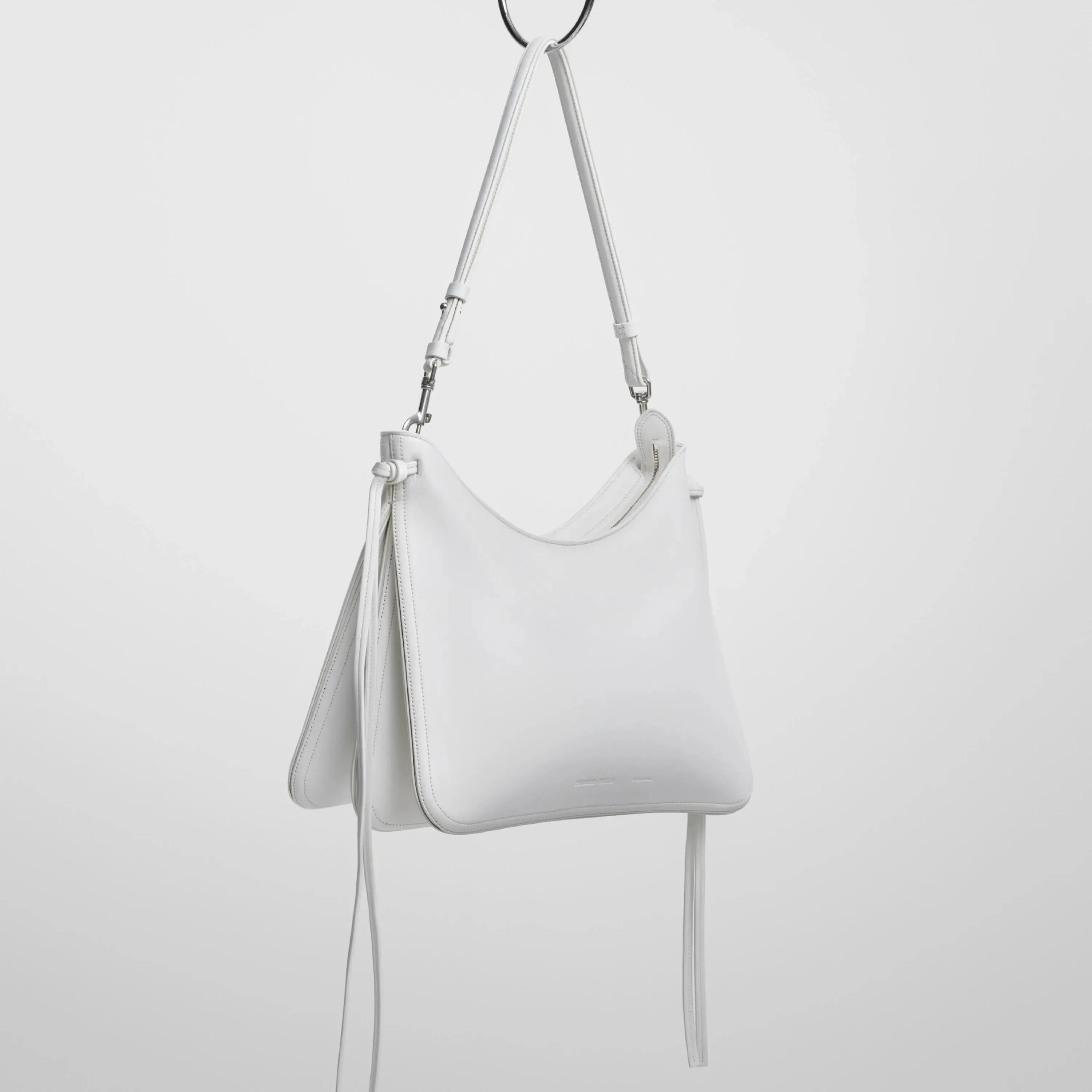 GIG BAG | white leather with silver