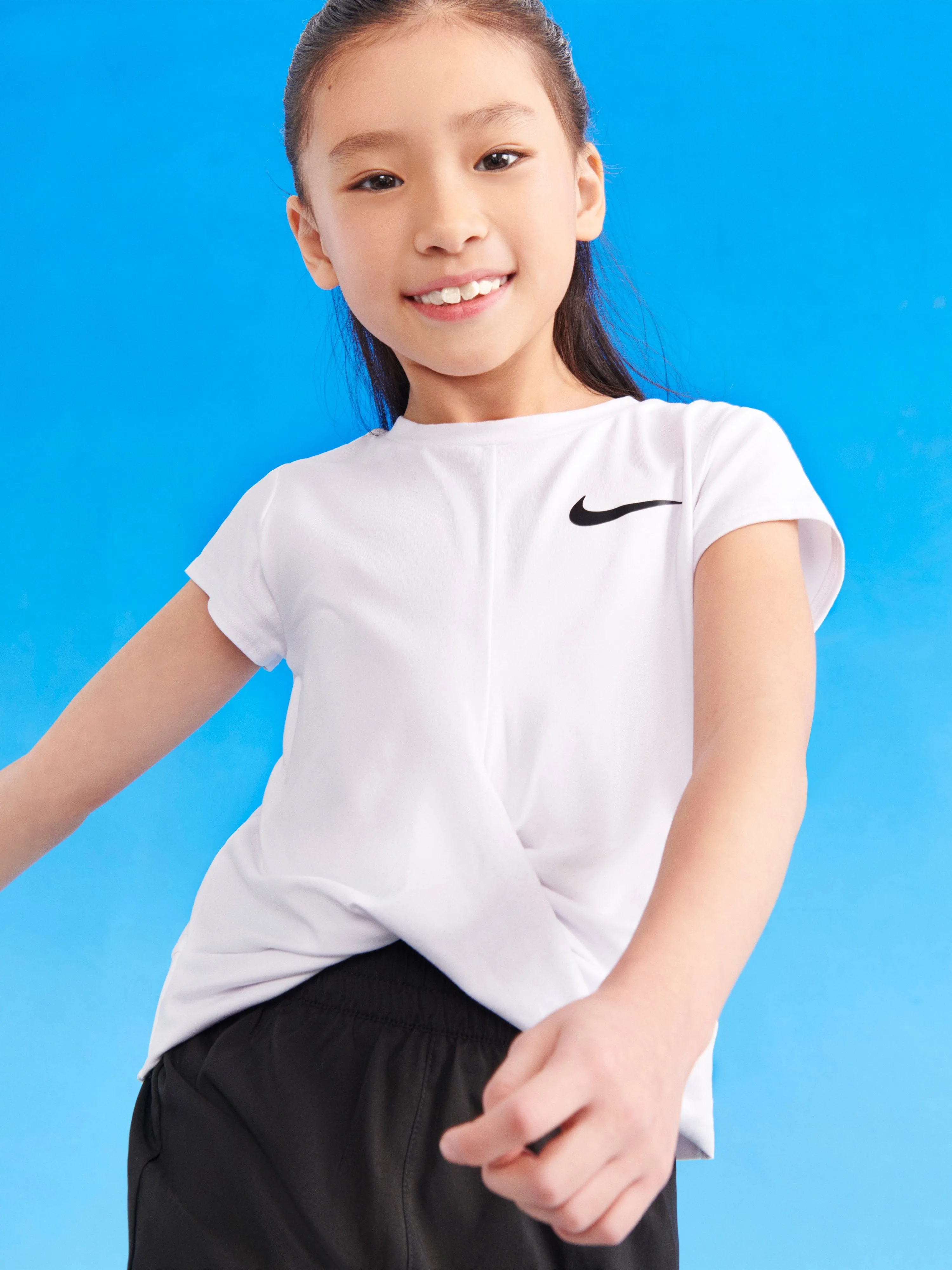 Girls All Day Play Twist T-Shirt in White