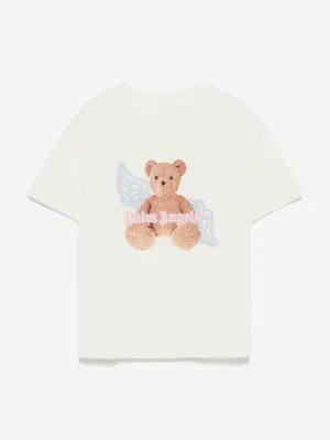 Girls Bear Angel T-Shirt in Ivory