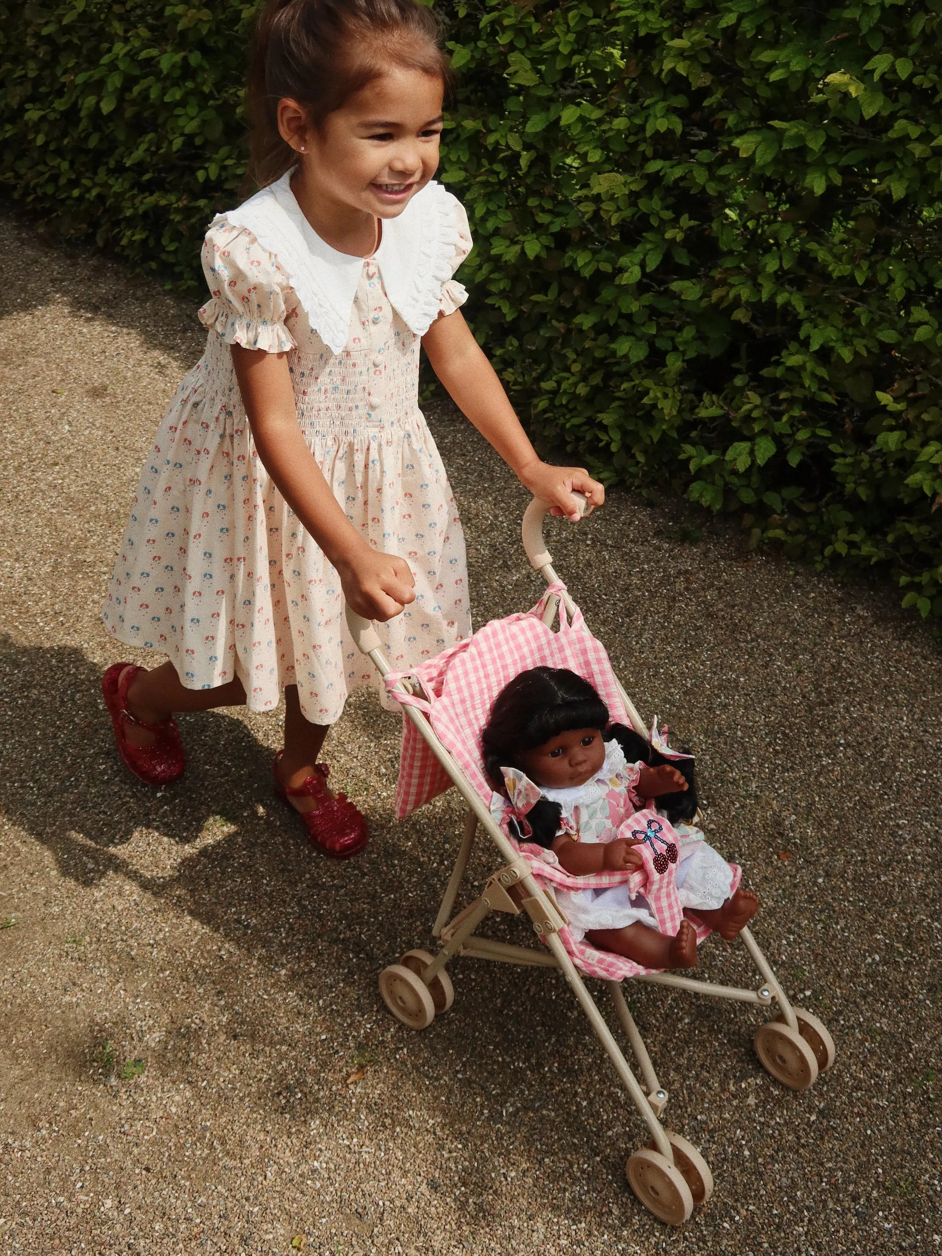 Girls Cheeky Doll Stroller in Red (57cm)