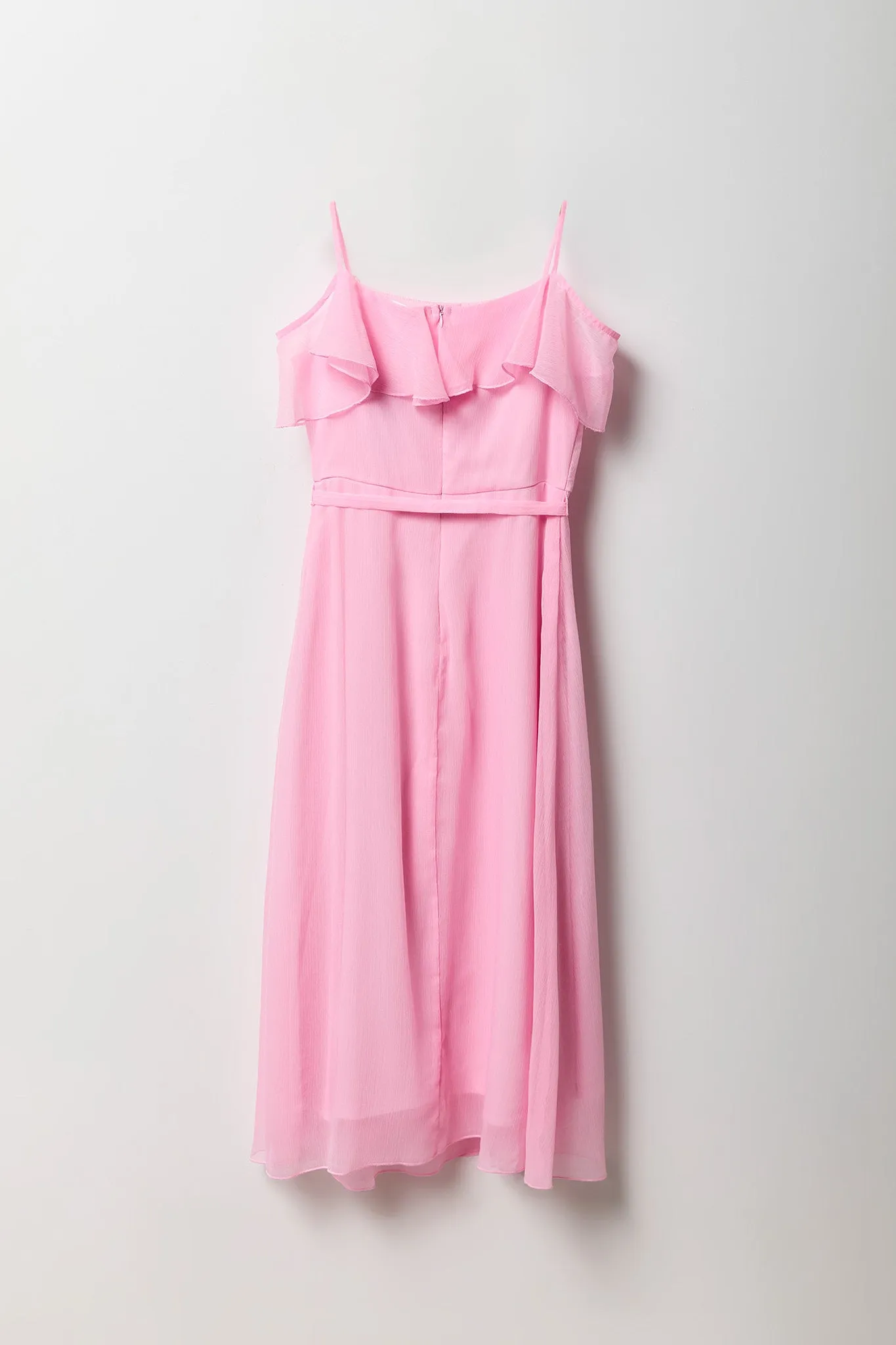 Girls Chiffon Off Shoulder Wrap Dress